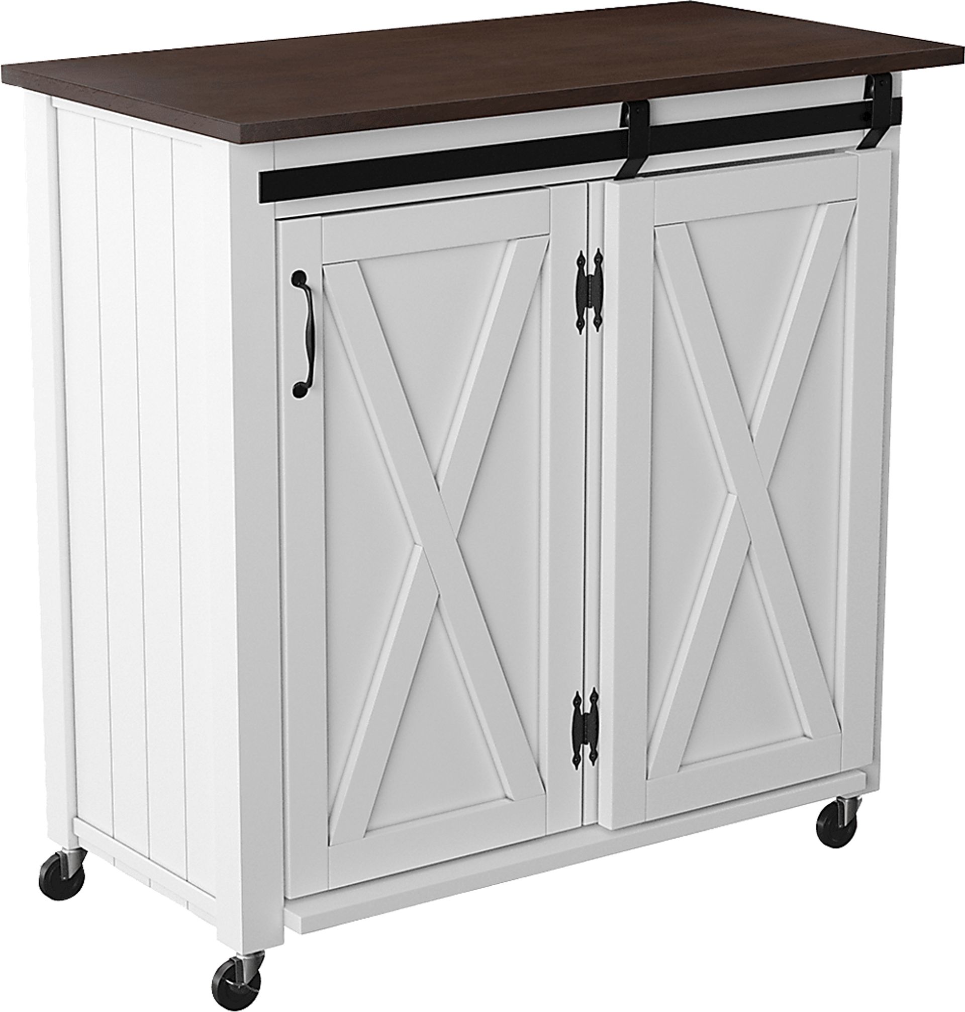 Cobworth White Kitchen Cart - Image 1