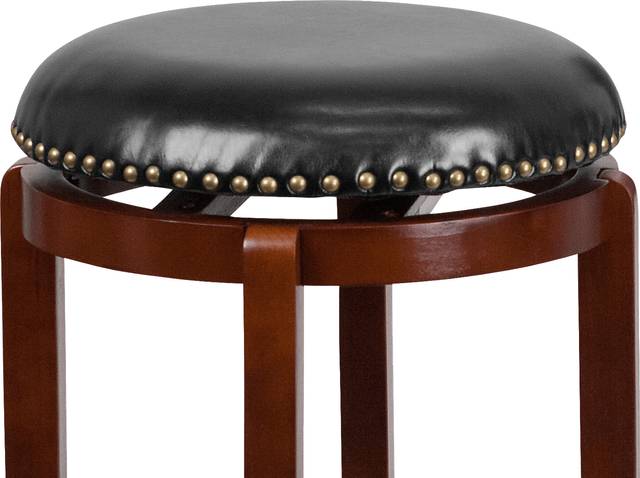 Coby Light Cherry Swivel Barstool - Thumbnail - Image 2