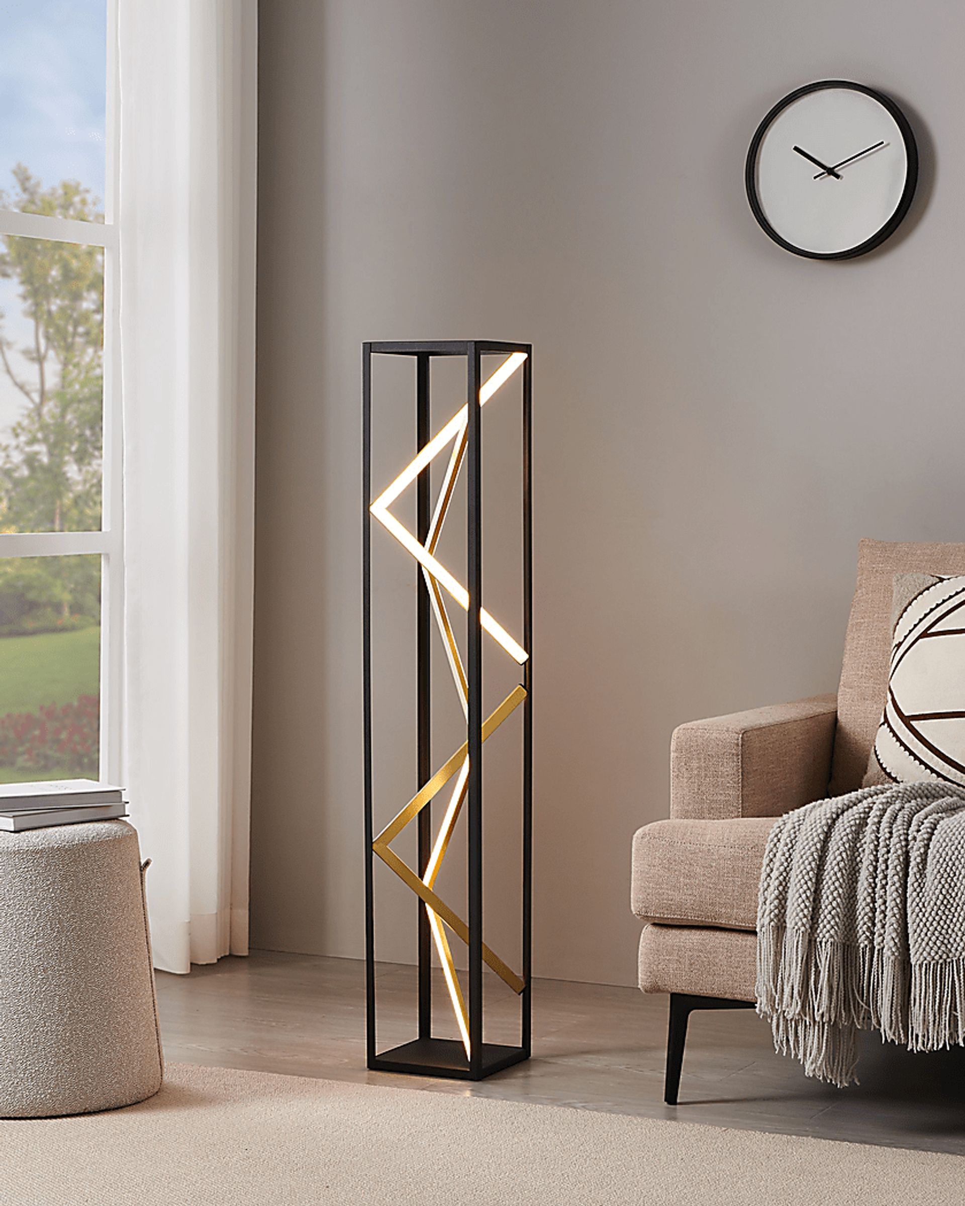 Cochrane Edge Black Floor Lamp - Image 2