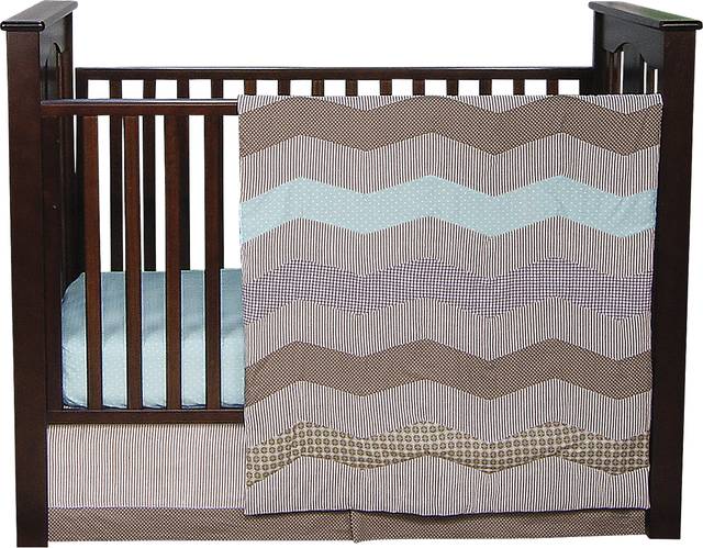 Cocoa Mint Gray Baby Bedding Set - Thumbnail - Image 1