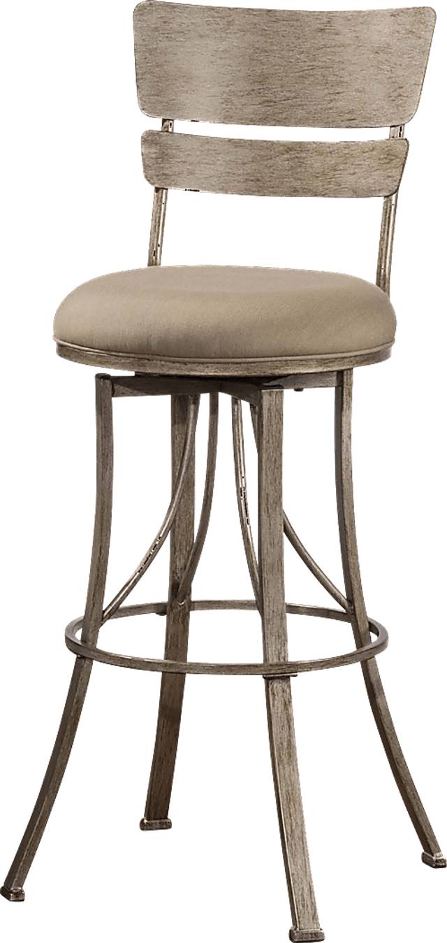 Codell Champagne Outdoor Swivel Barstool - Thumbnail - Image 1