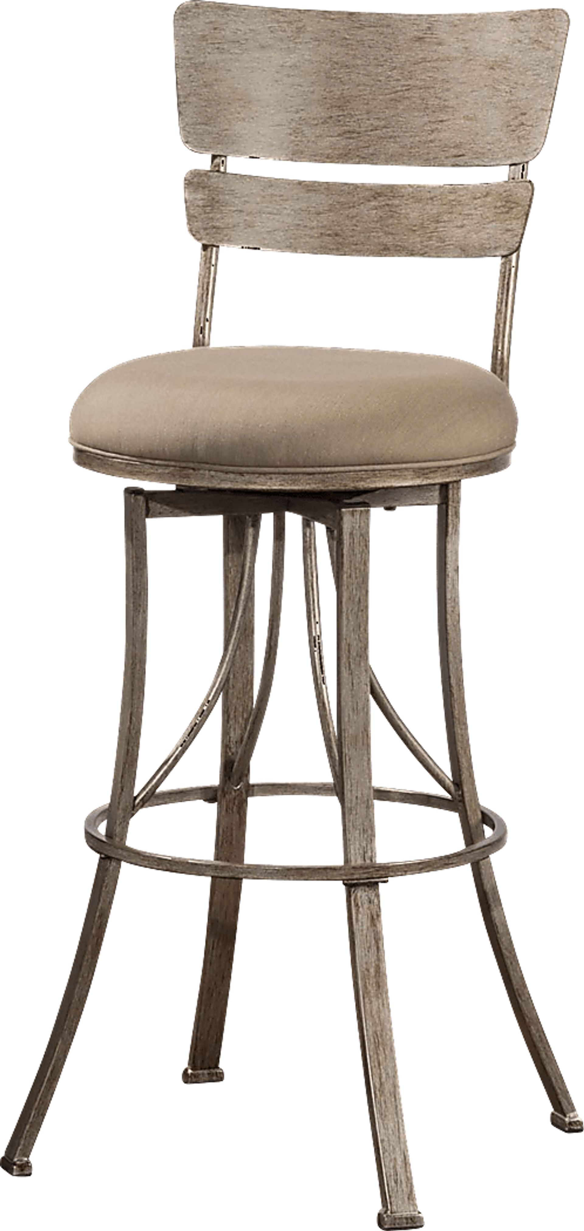 Codell Champagne Outdoor Swivel Barstool - Image 1