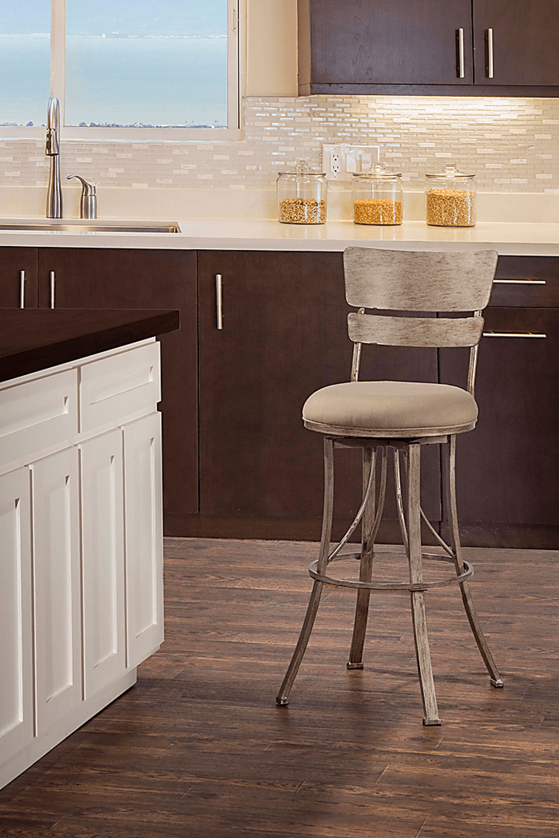 Codell Champagne Outdoor Swivel Barstool - Image 2