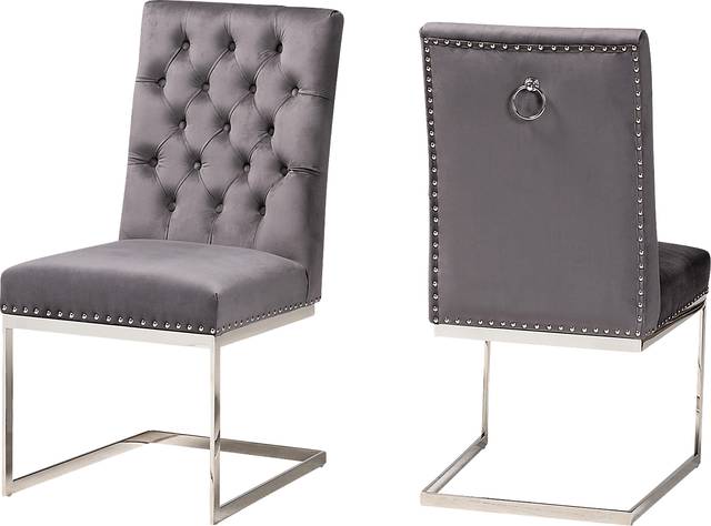 Cofrin Gray Side Chair, Set of 2 - Thumbnail - Image 1