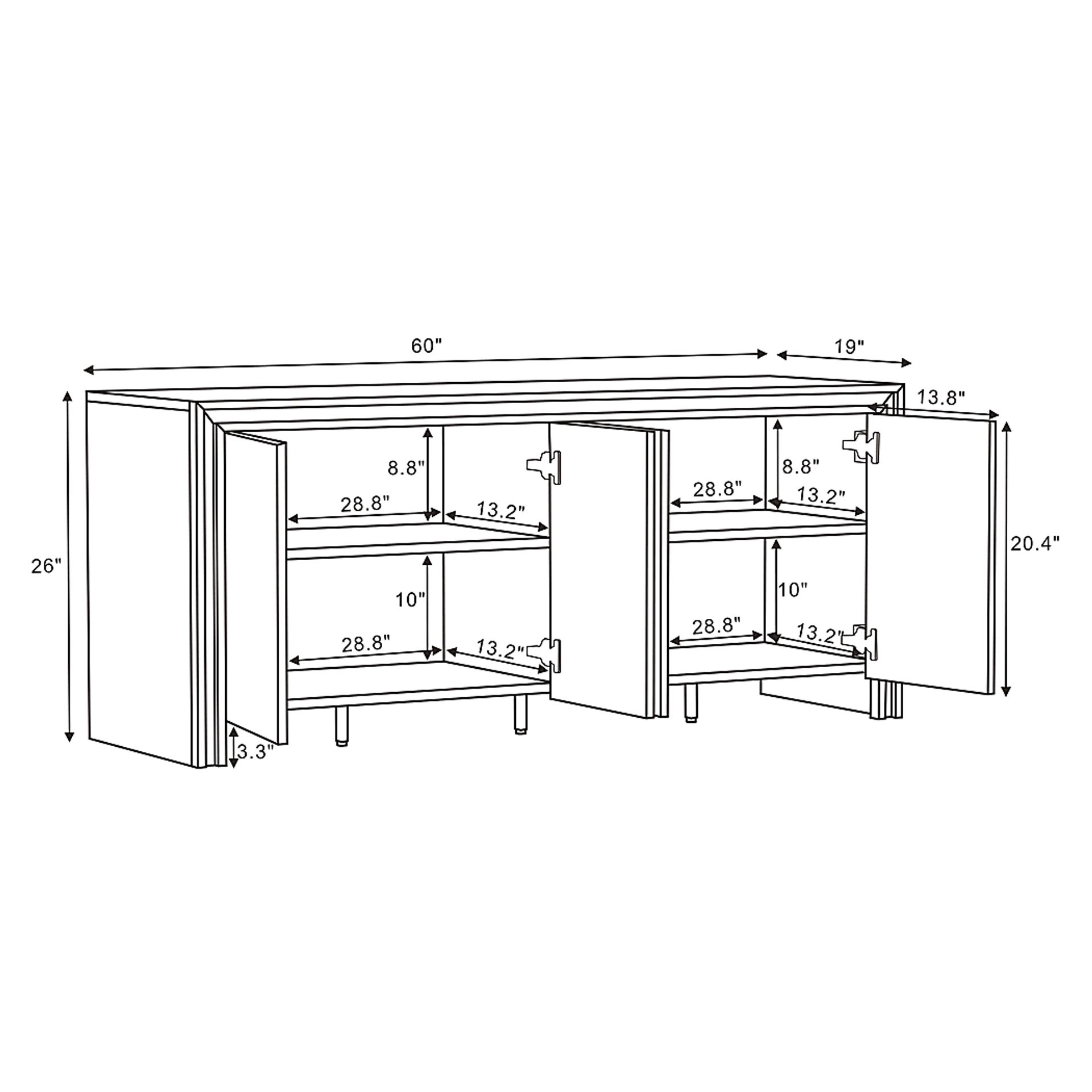 Cogge Brown Sideboard - Image 10