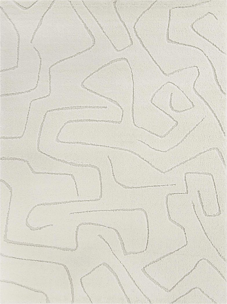 Coile Cream 5'3 x 7' Area Rug