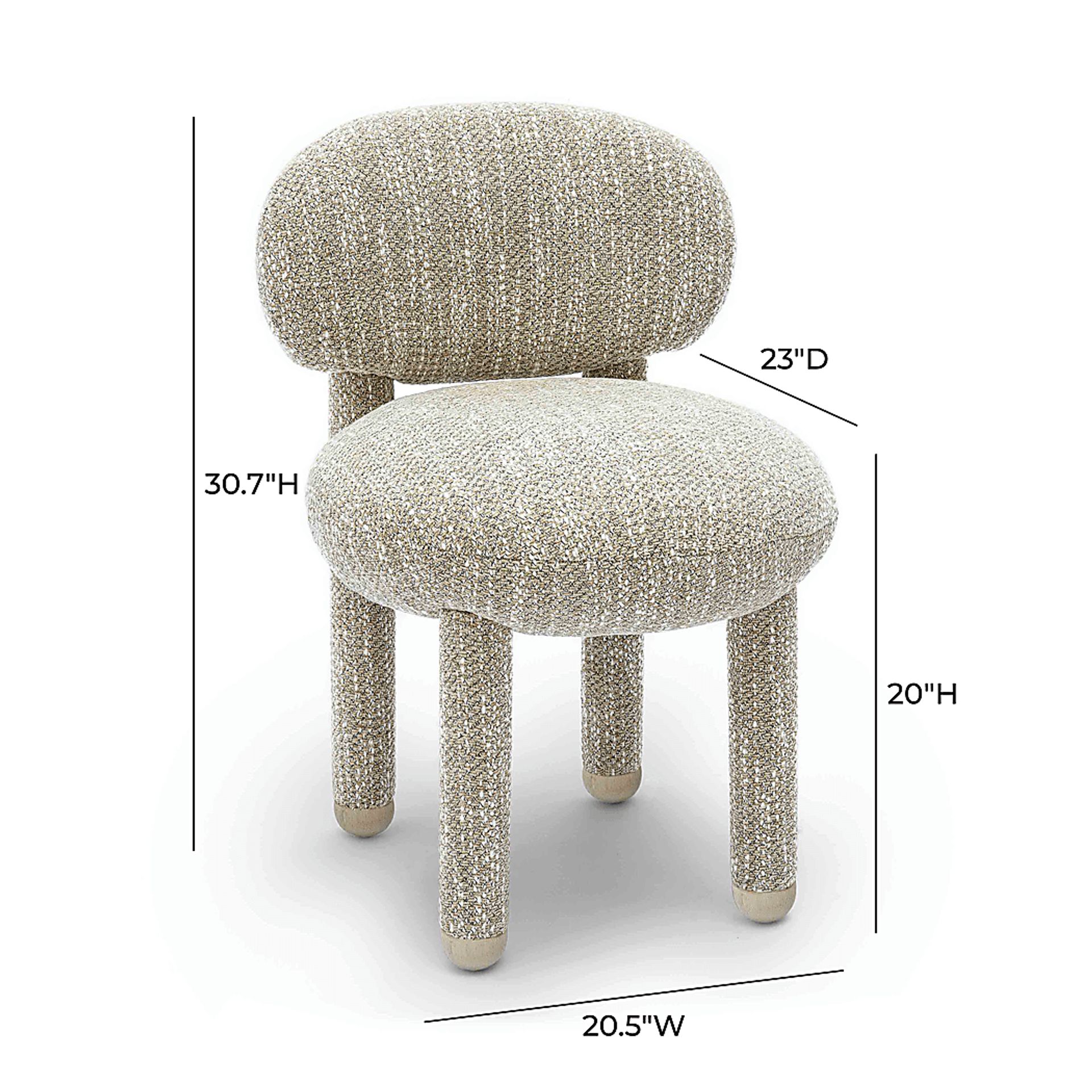 Cojack I Beige Dining Chair - Image 7