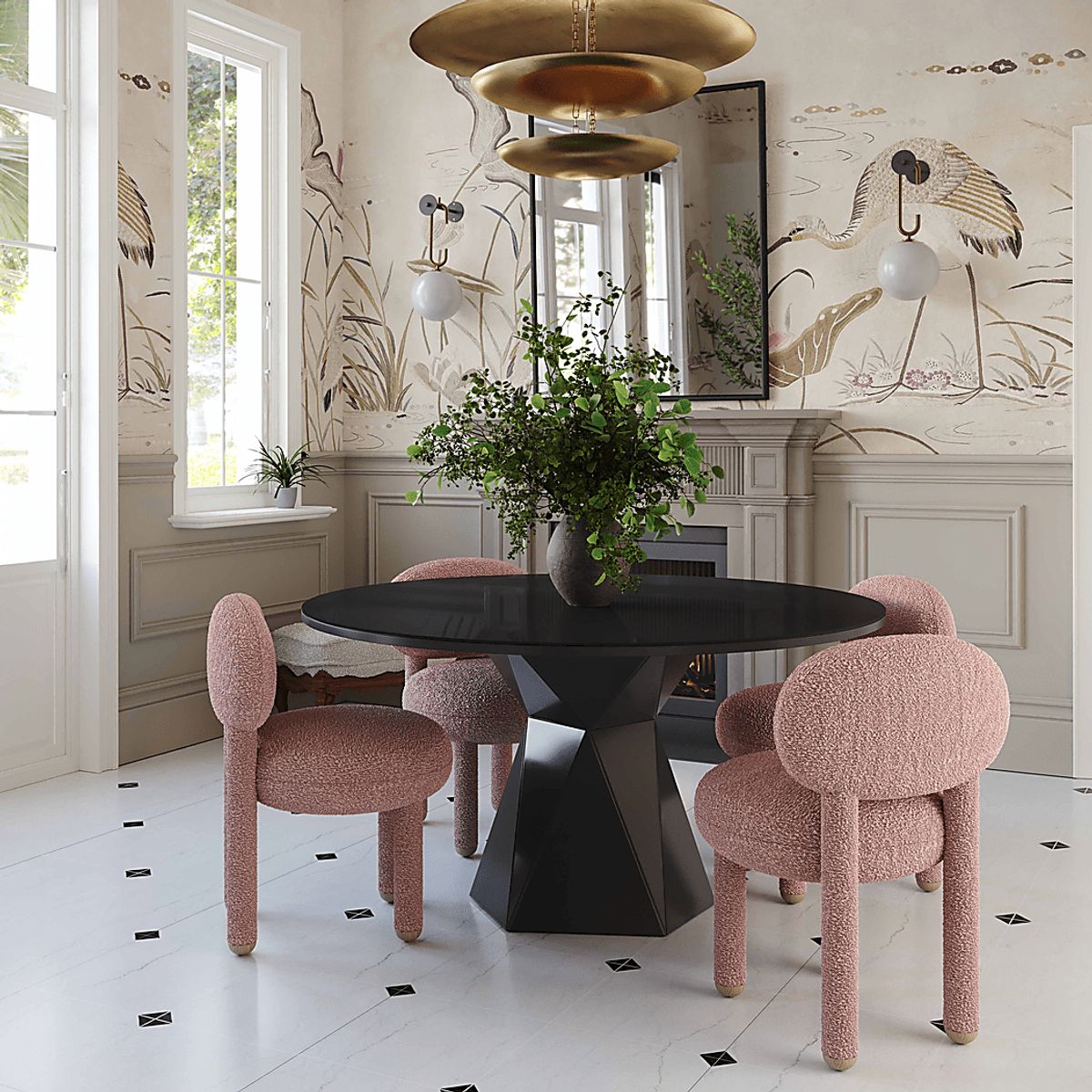 Cojack II Pink Polyester Fabric Dining Chair | Rooms to Go