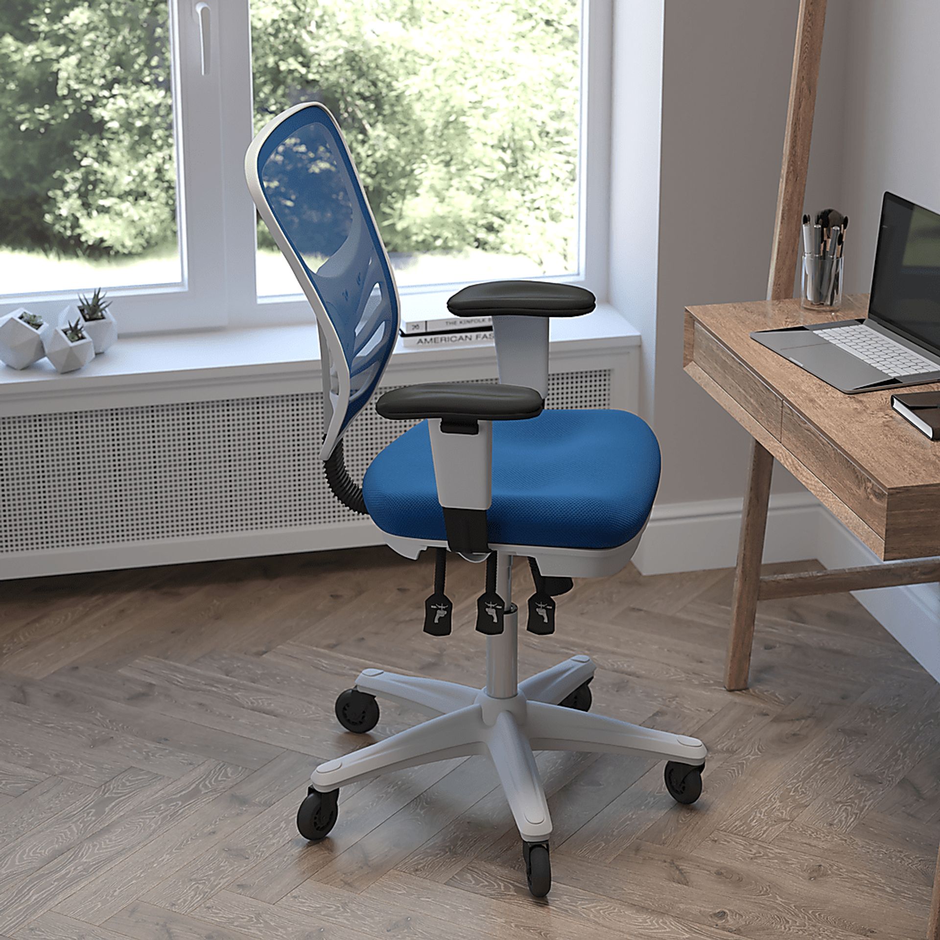 Cokeron Blue Office Chair - Image 2