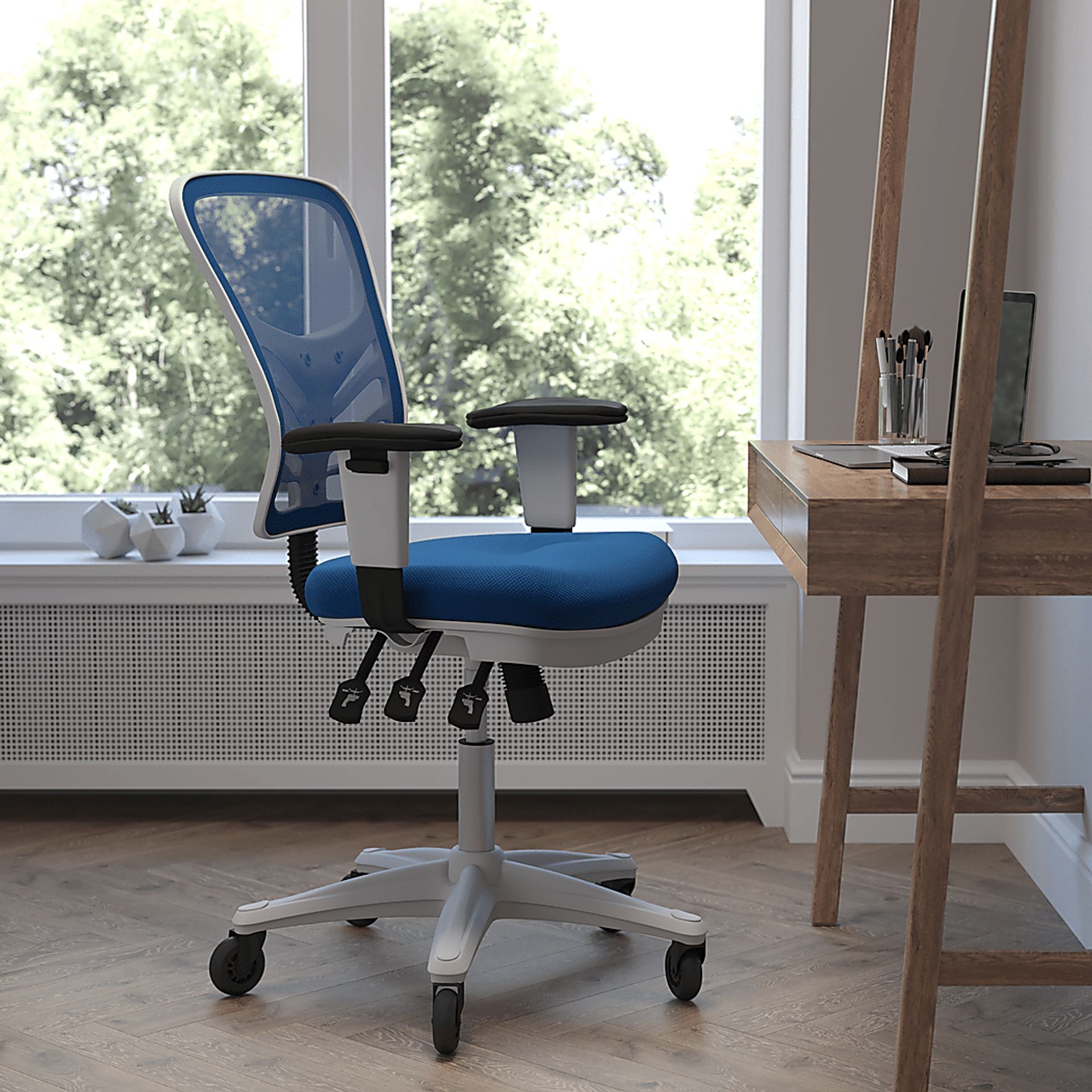 Cokeron Blue Office Chair - Image 3