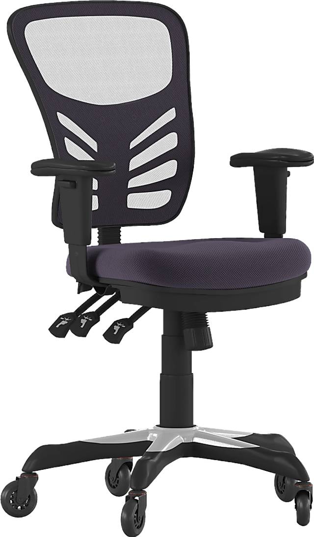 Cokeron Gray Office Chair - Thumbnail - Image 1