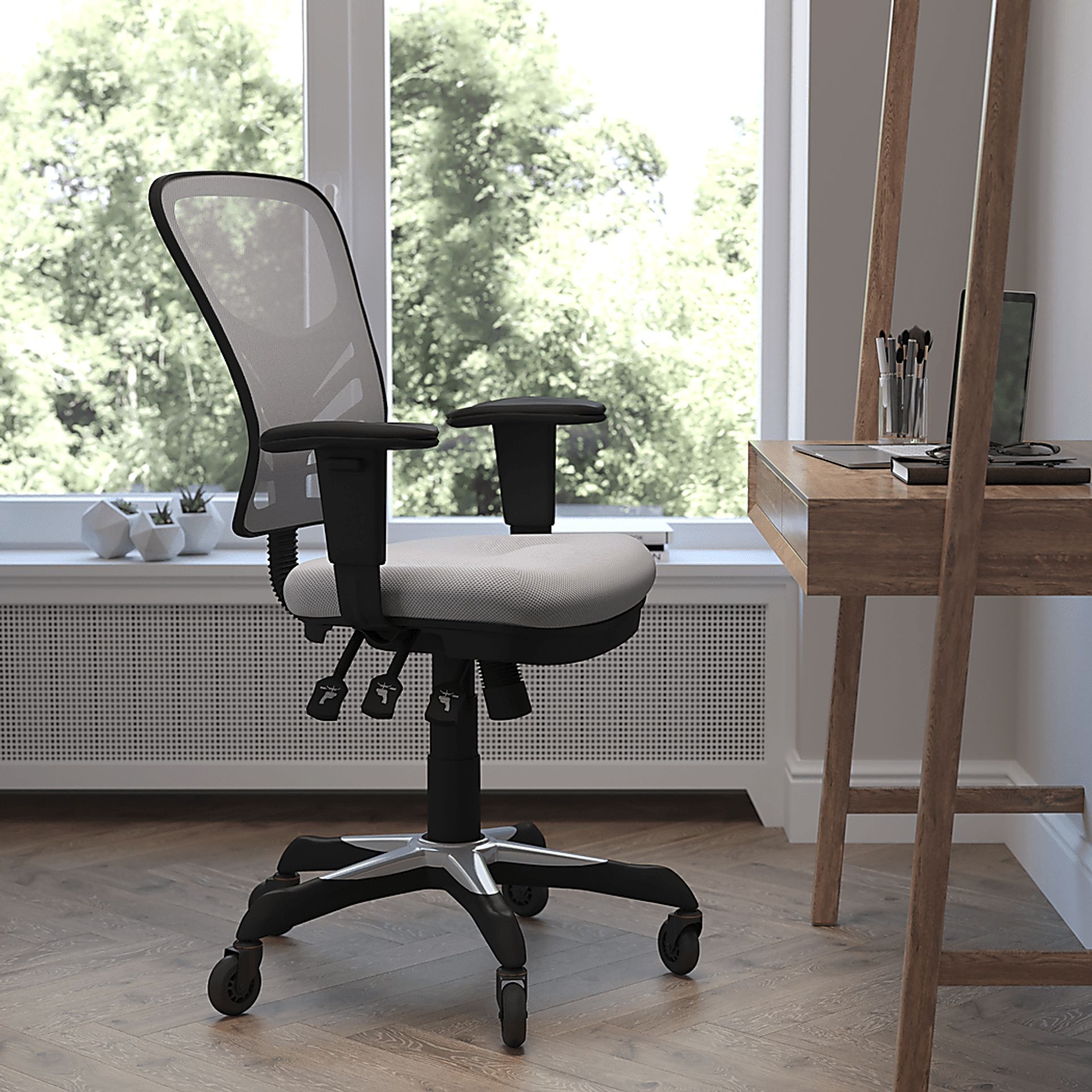 Cokeron Gray Office Chair - Image 3