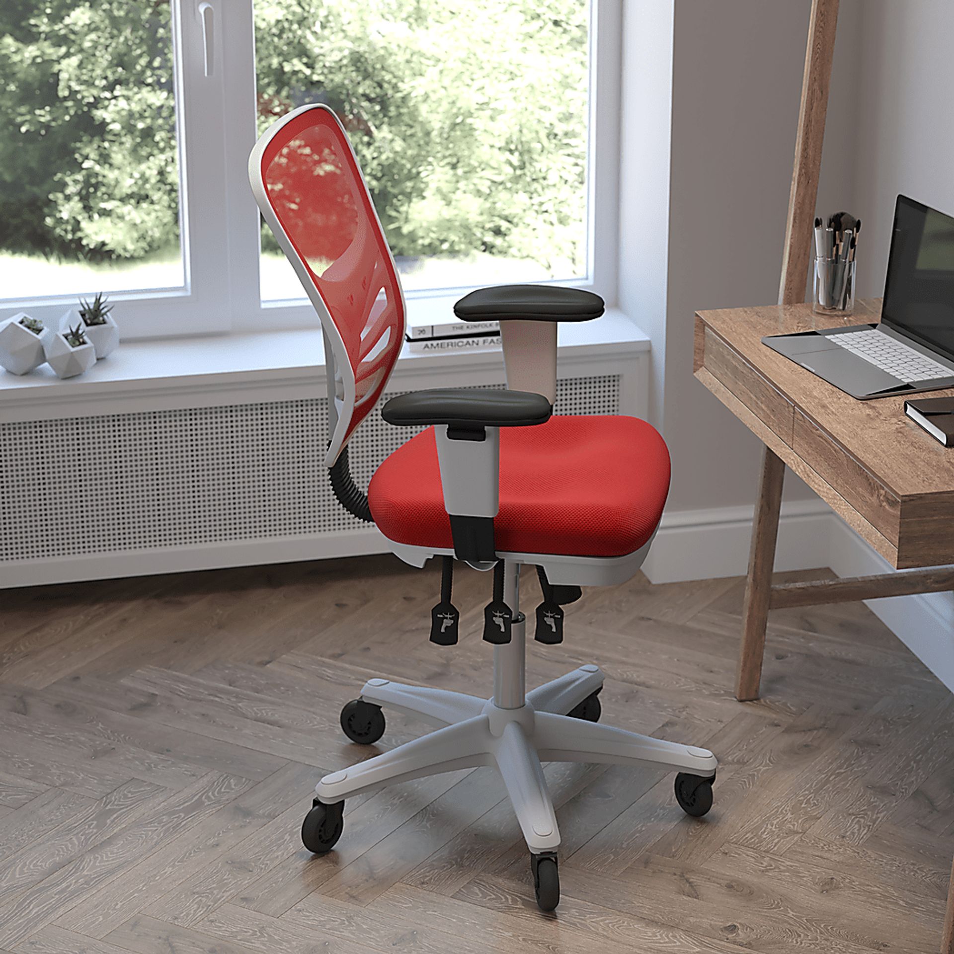 Cokeron Red Office Chair - Image 2