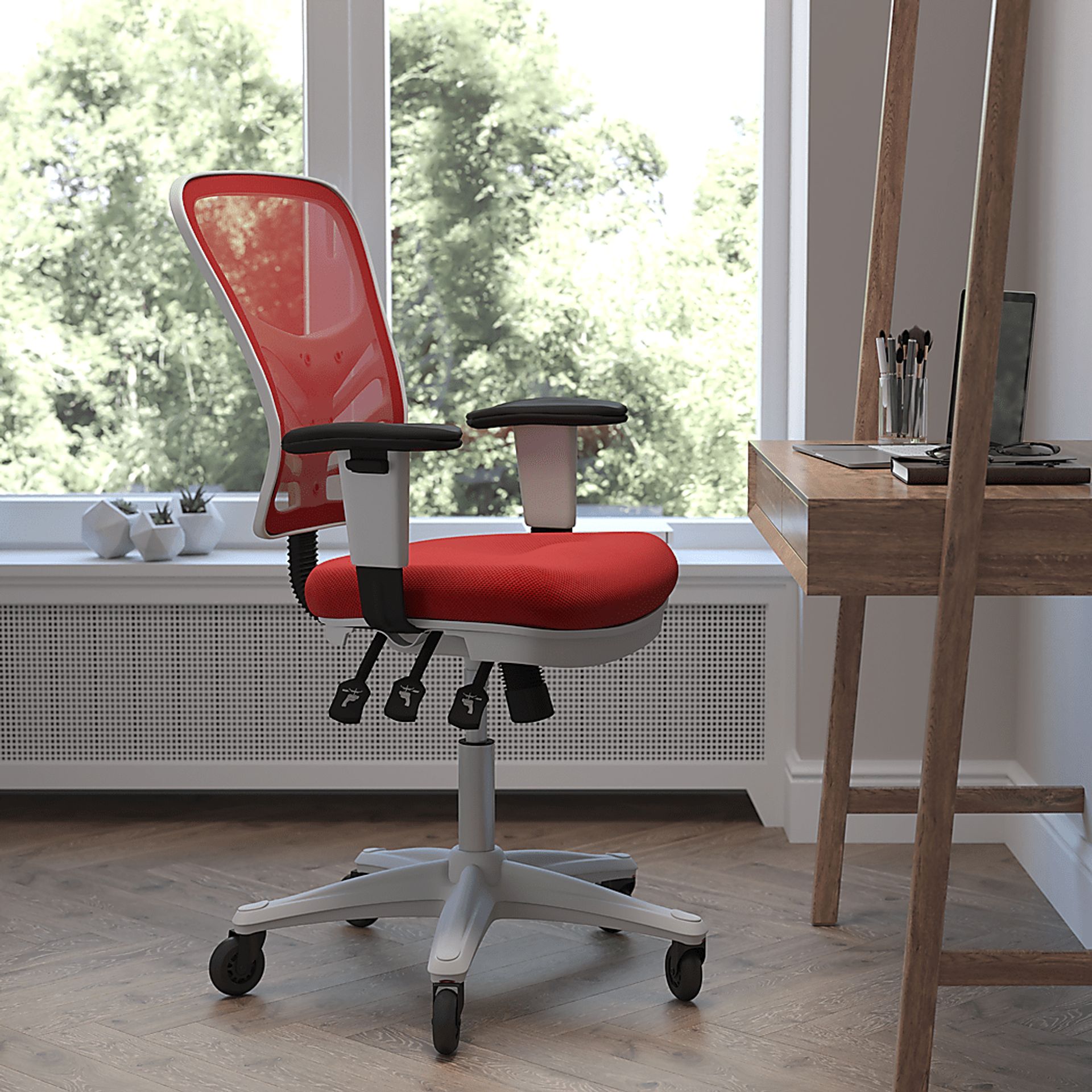 Cokeron Red Office Chair - Image 3