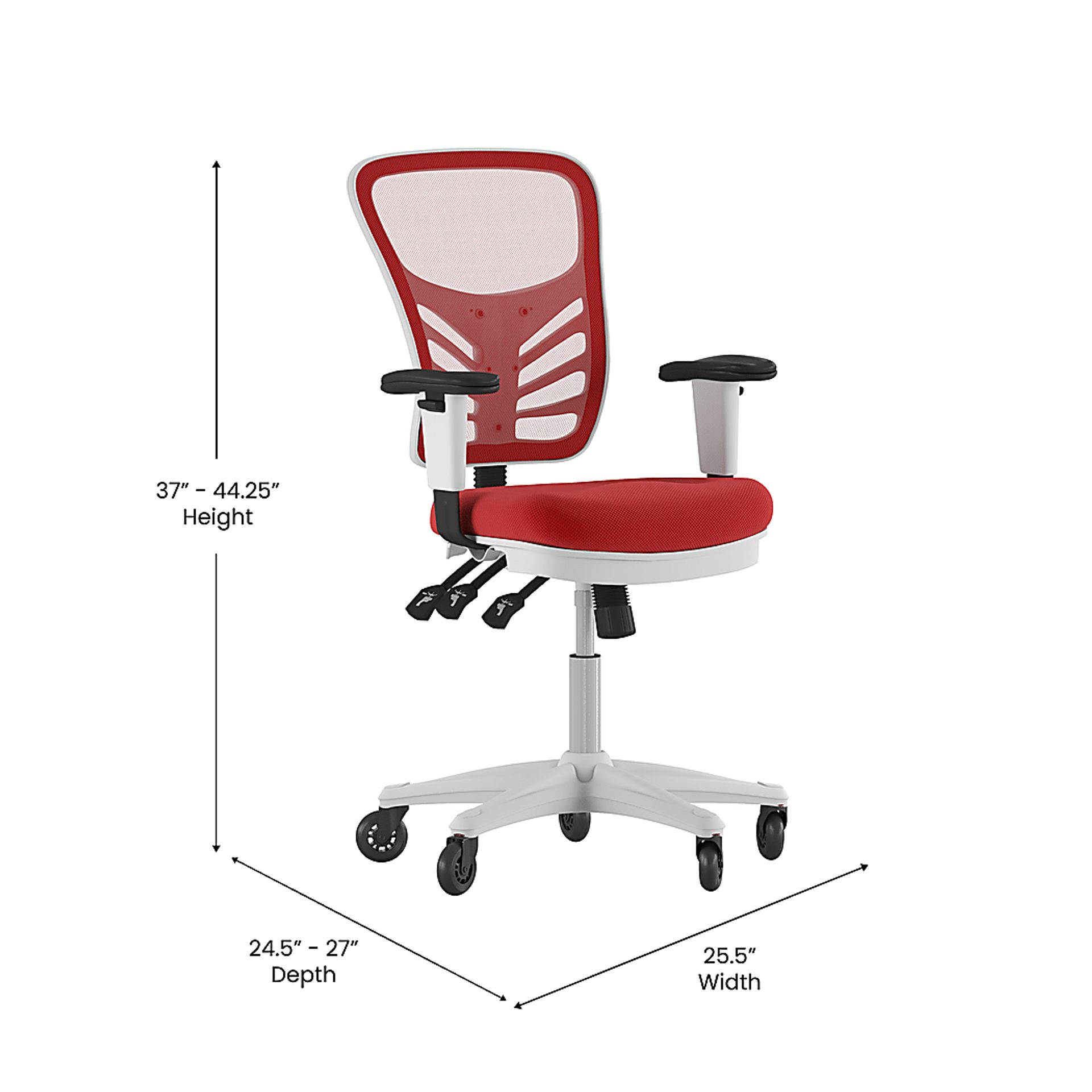 Cokeron Red Office Chair - Image 6