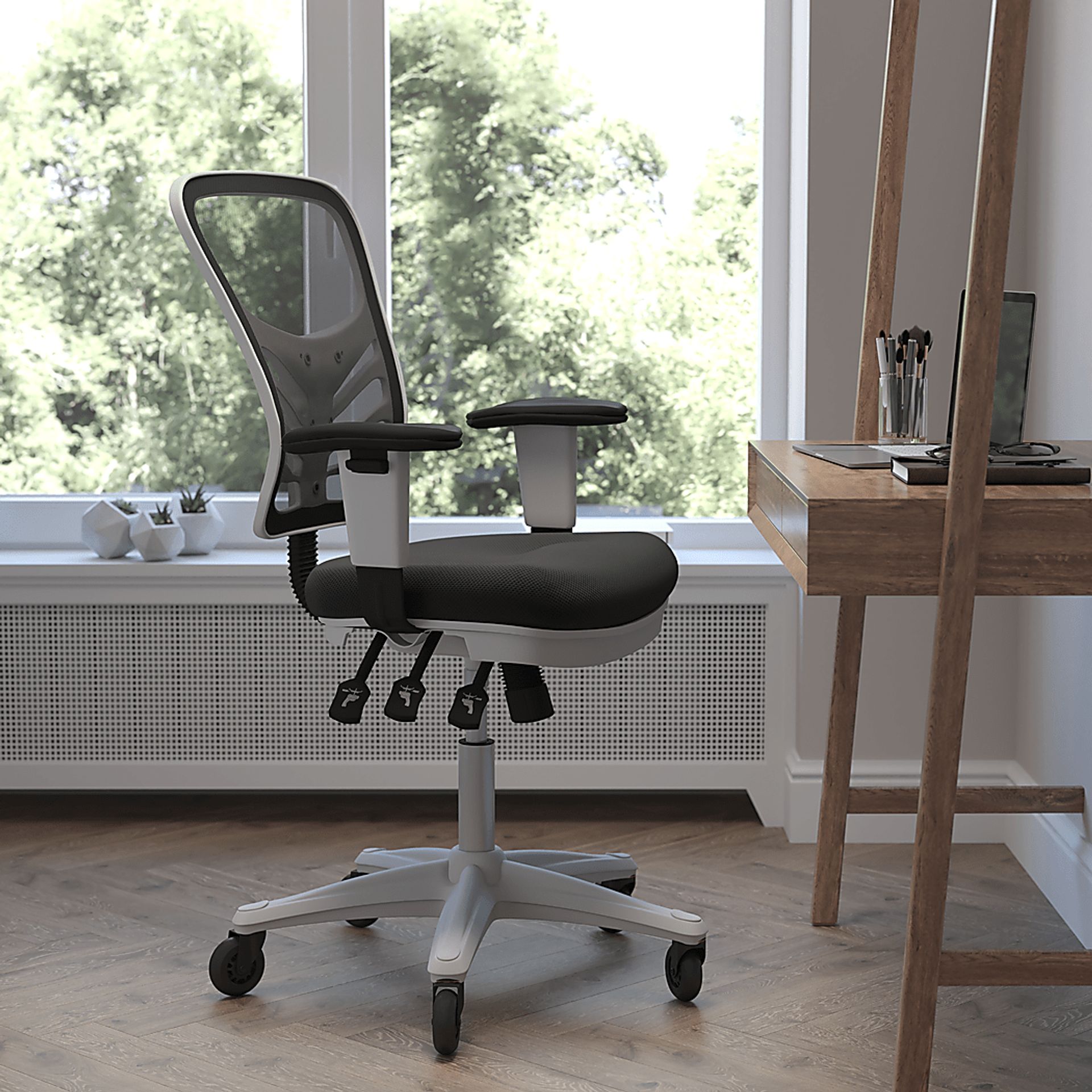 Cokeron White Office Chair - Image 3