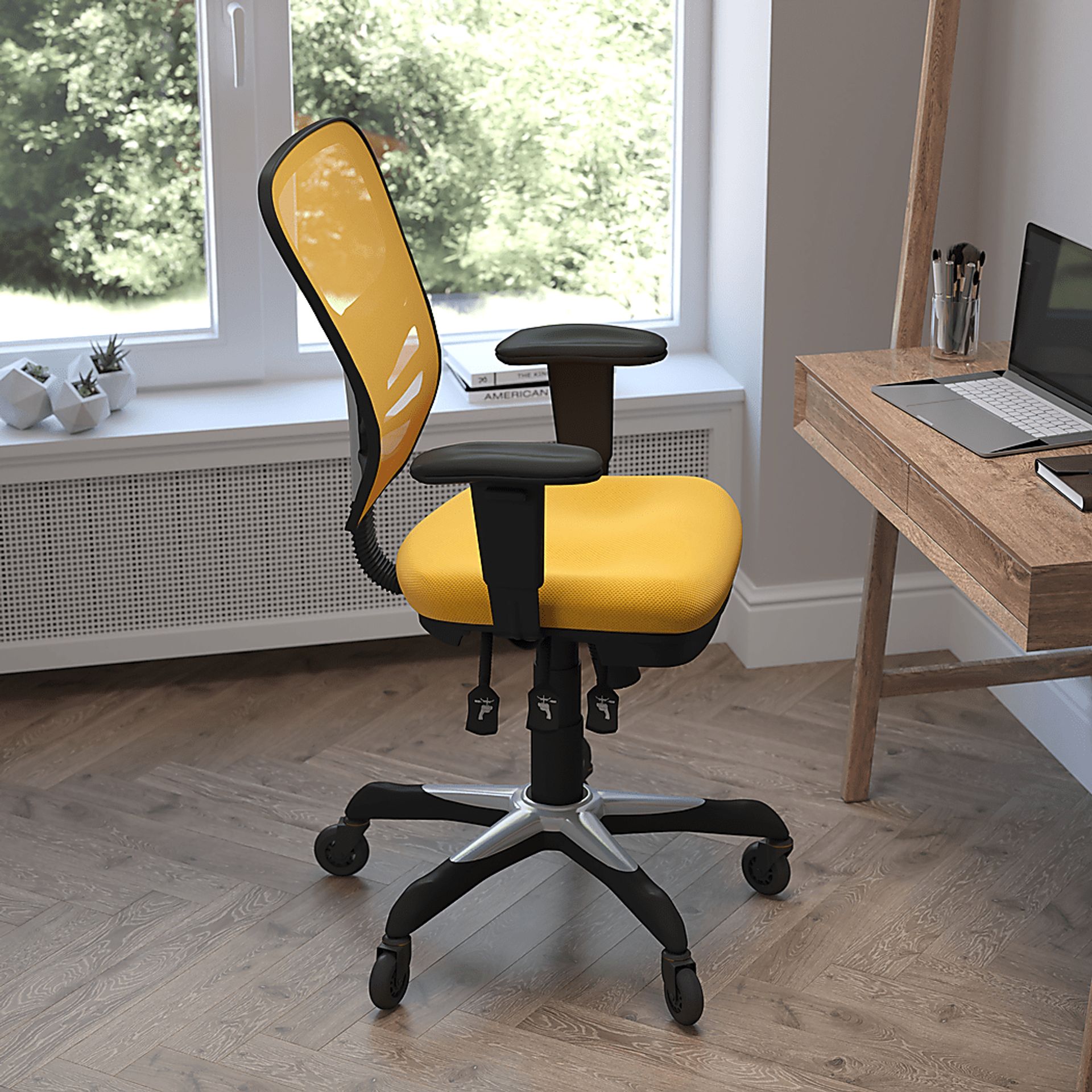 Cokeron Yellow Office Chair - Image 2