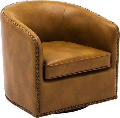 Colapissa Brown Swivel Arm Chair