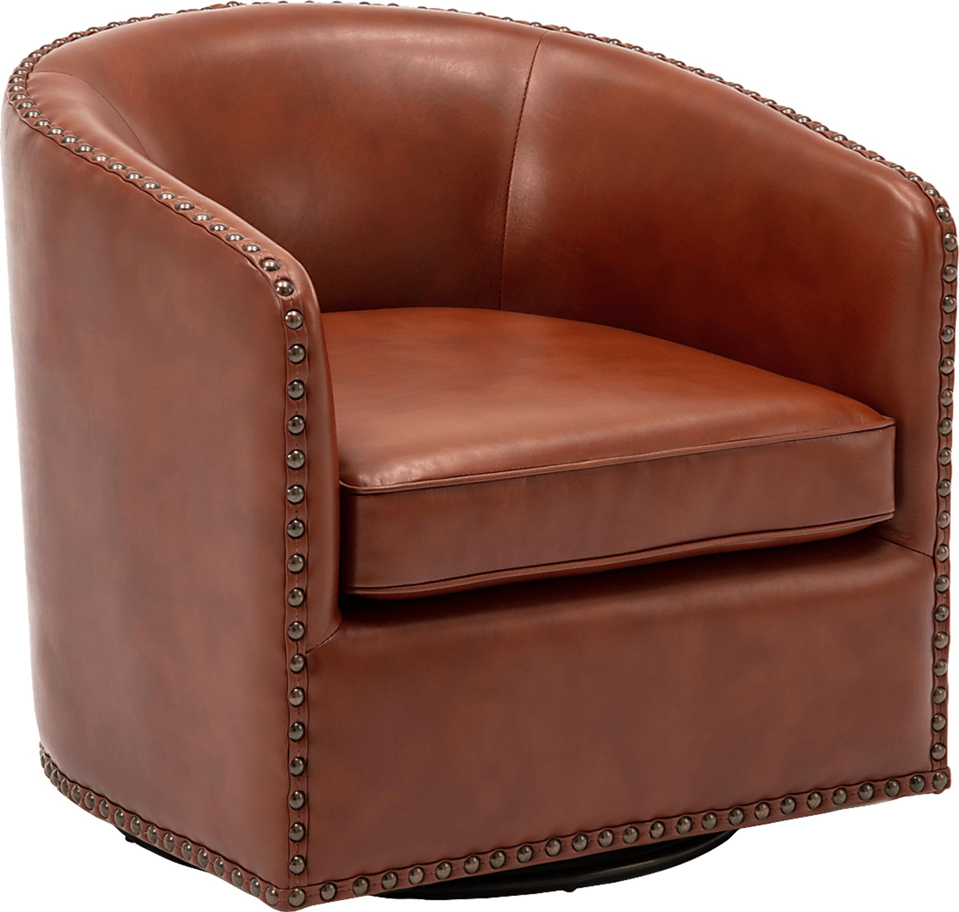 Colapissa Caramel Swivel Arm Chair - Image 1