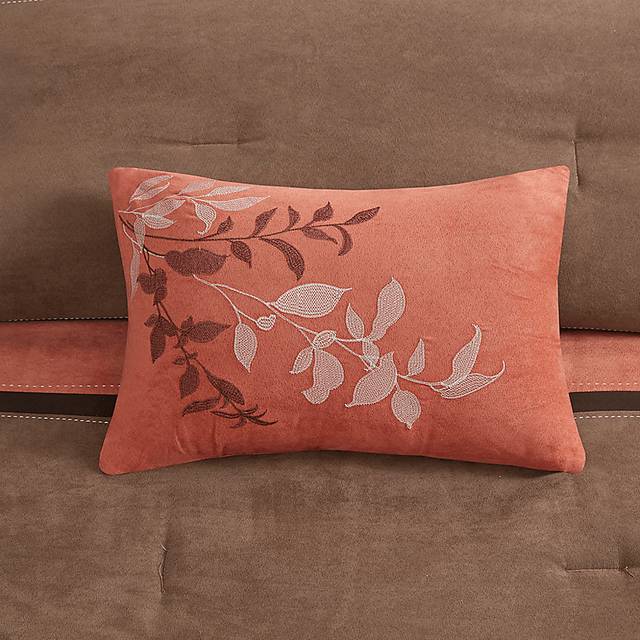 Colapissa Coral Brown 7 Pc Queen Comforter Set - Thumbnail - Image 12