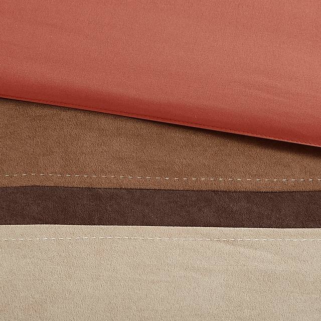 Colapissa Coral Brown 7 Pc Queen Comforter Set - Thumbnail - Image 16