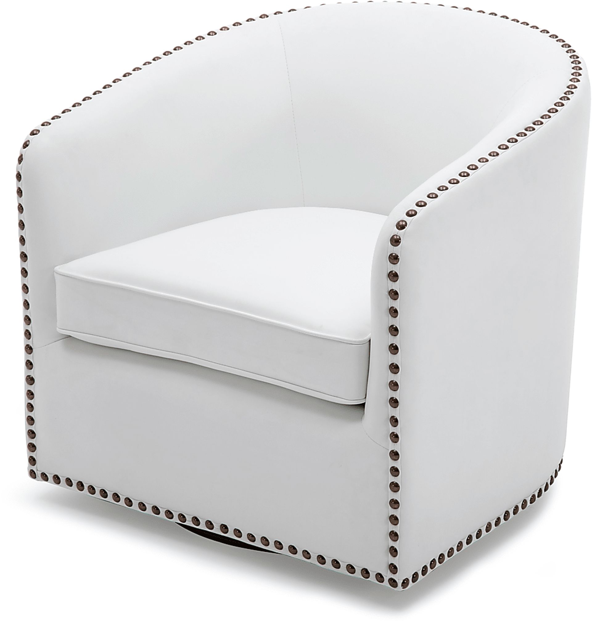 Colapissa White Swivel Arm Chair - Image 2
