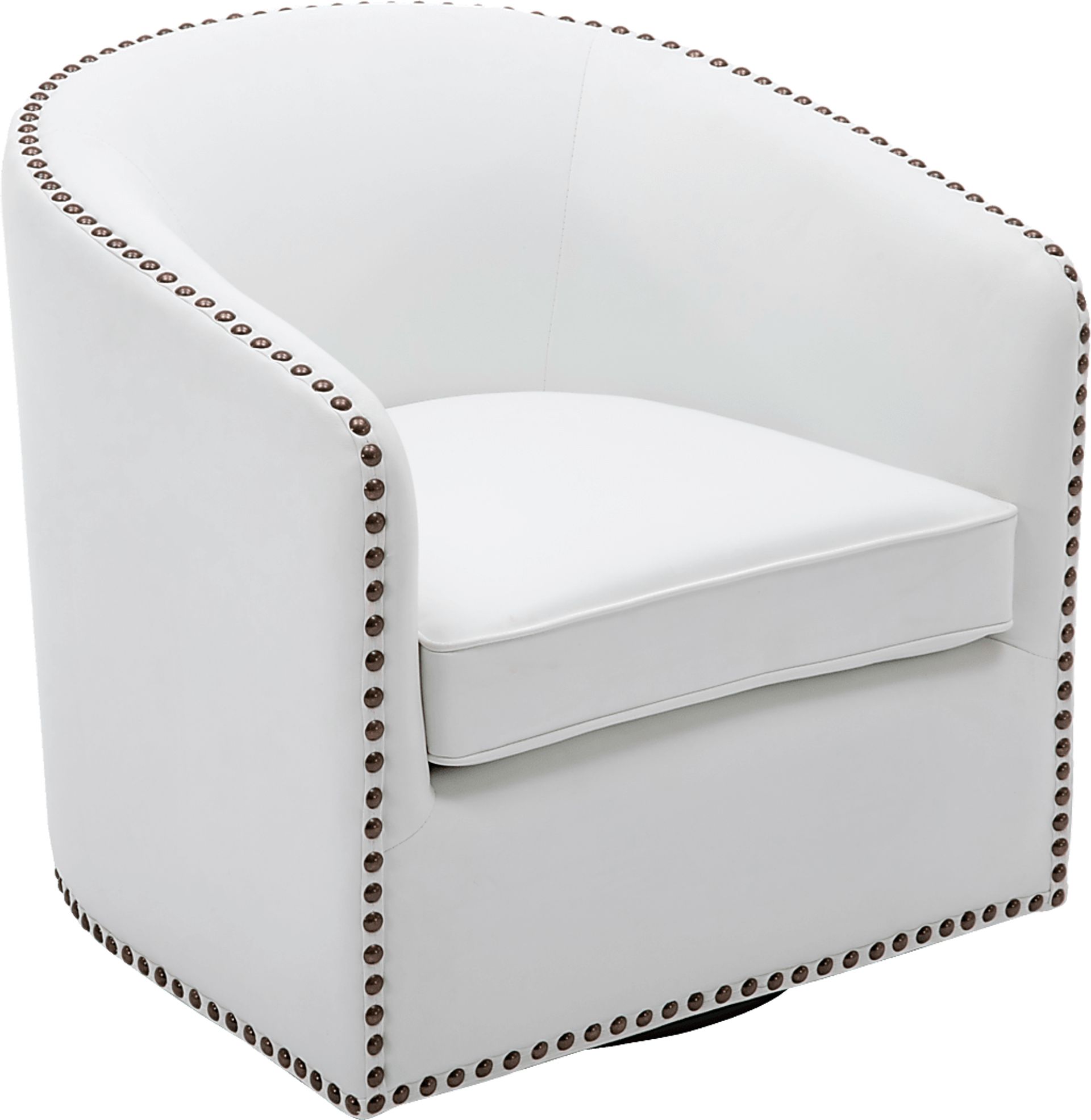 Colapissa White Swivel Arm Chair - Image 1
