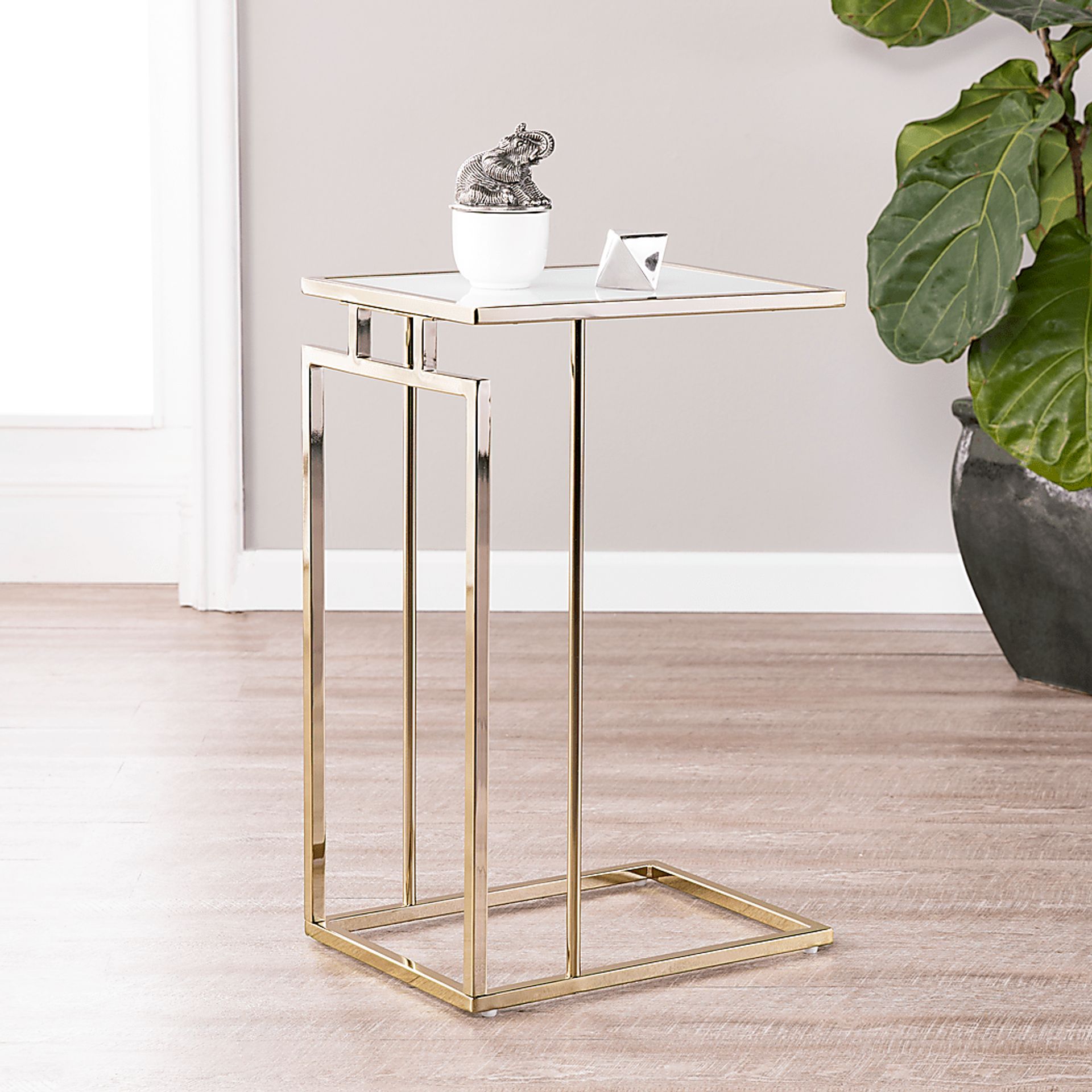Colbi Champagne Glass Top Accent Table - Image 2