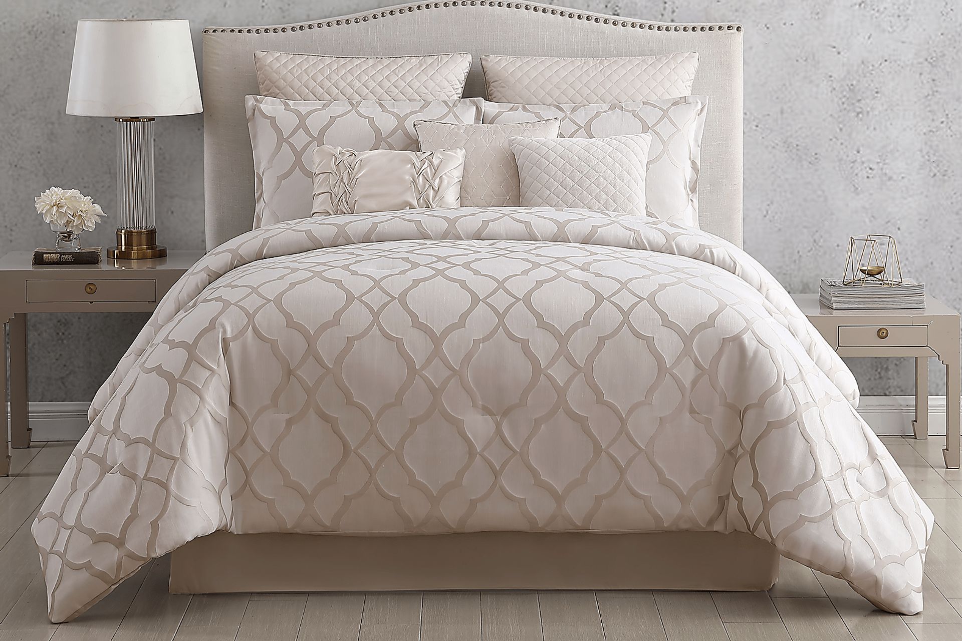 Colboum Champagne 9 Pc Queen Comforter Set - Image 1