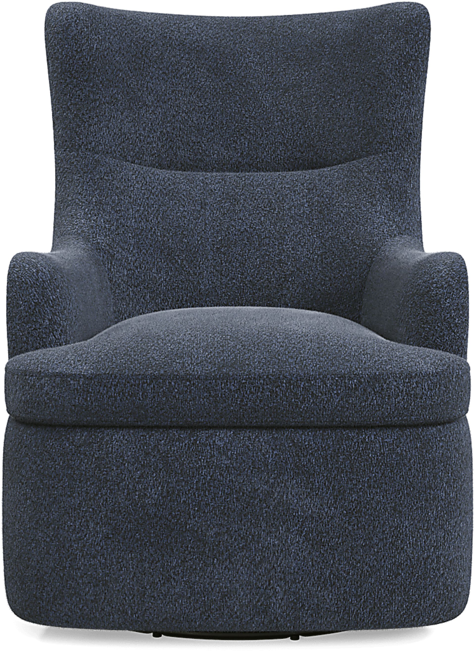 Colburn Navy Swivel Glider Accent Chair - Image 2