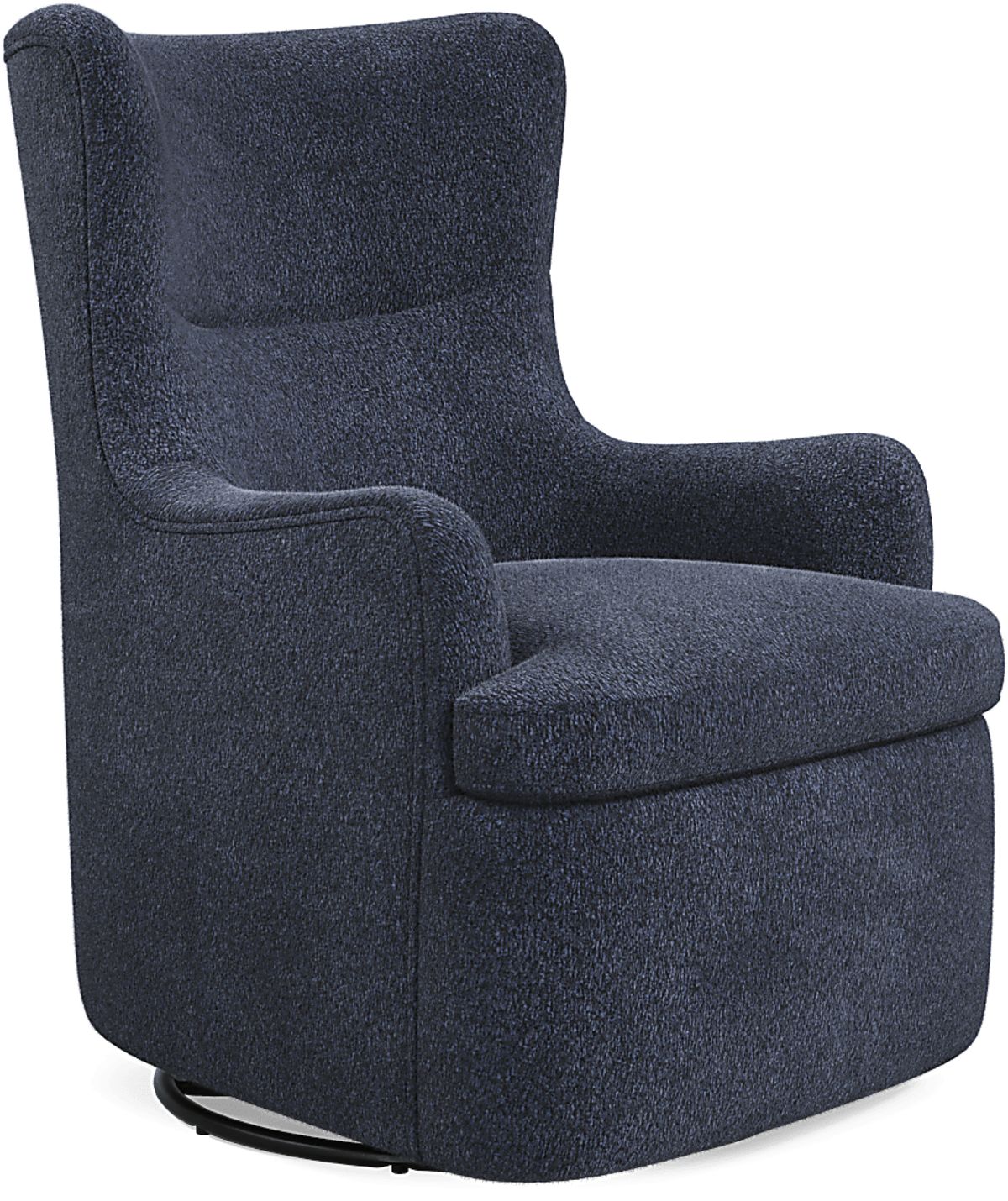 Colburn Navy Blue Boucle Swivel Accent Chair | Rooms to Go