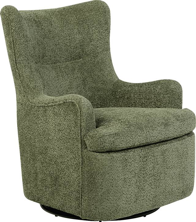 Colburn Olive Swivel Glider Accent Chair - Thumbnail - Image 1