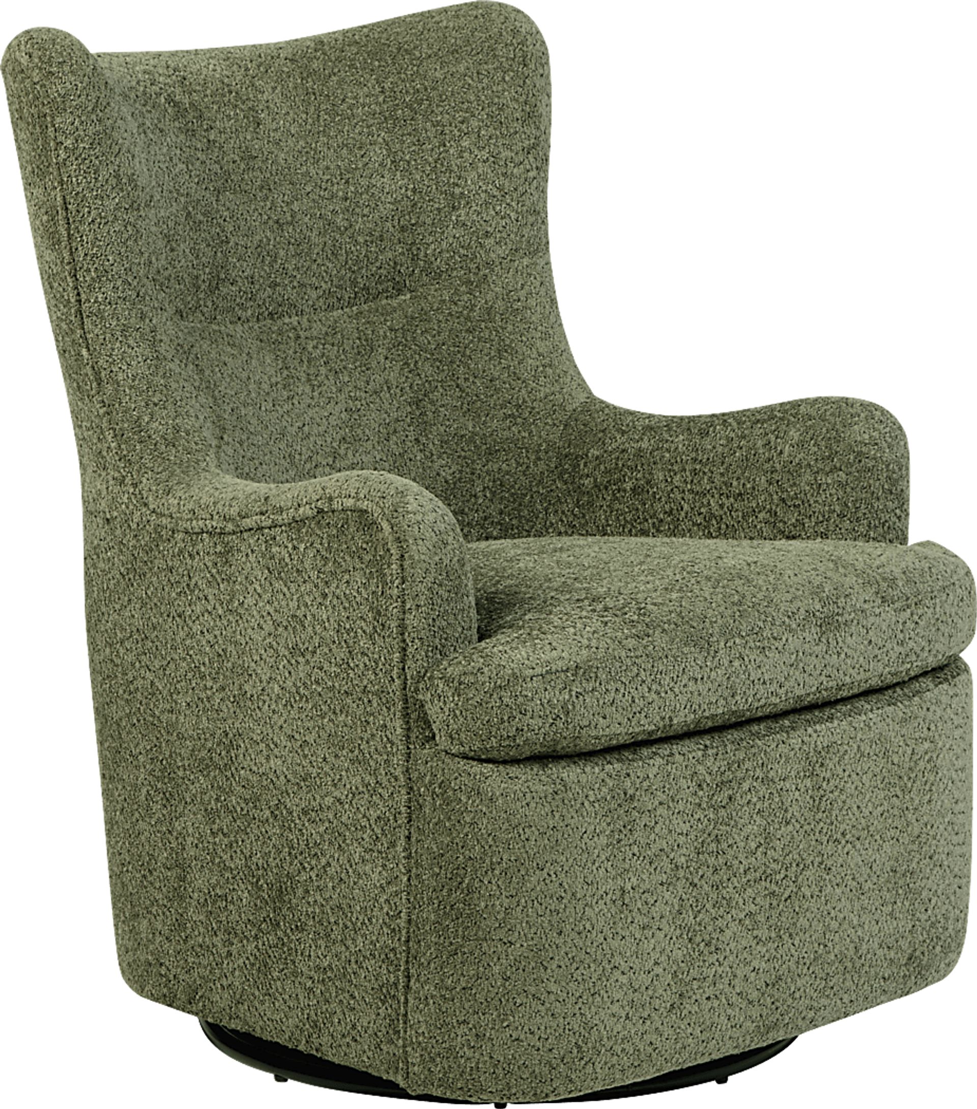 Colburn Olive Swivel Glider Accent Chair - Image 1