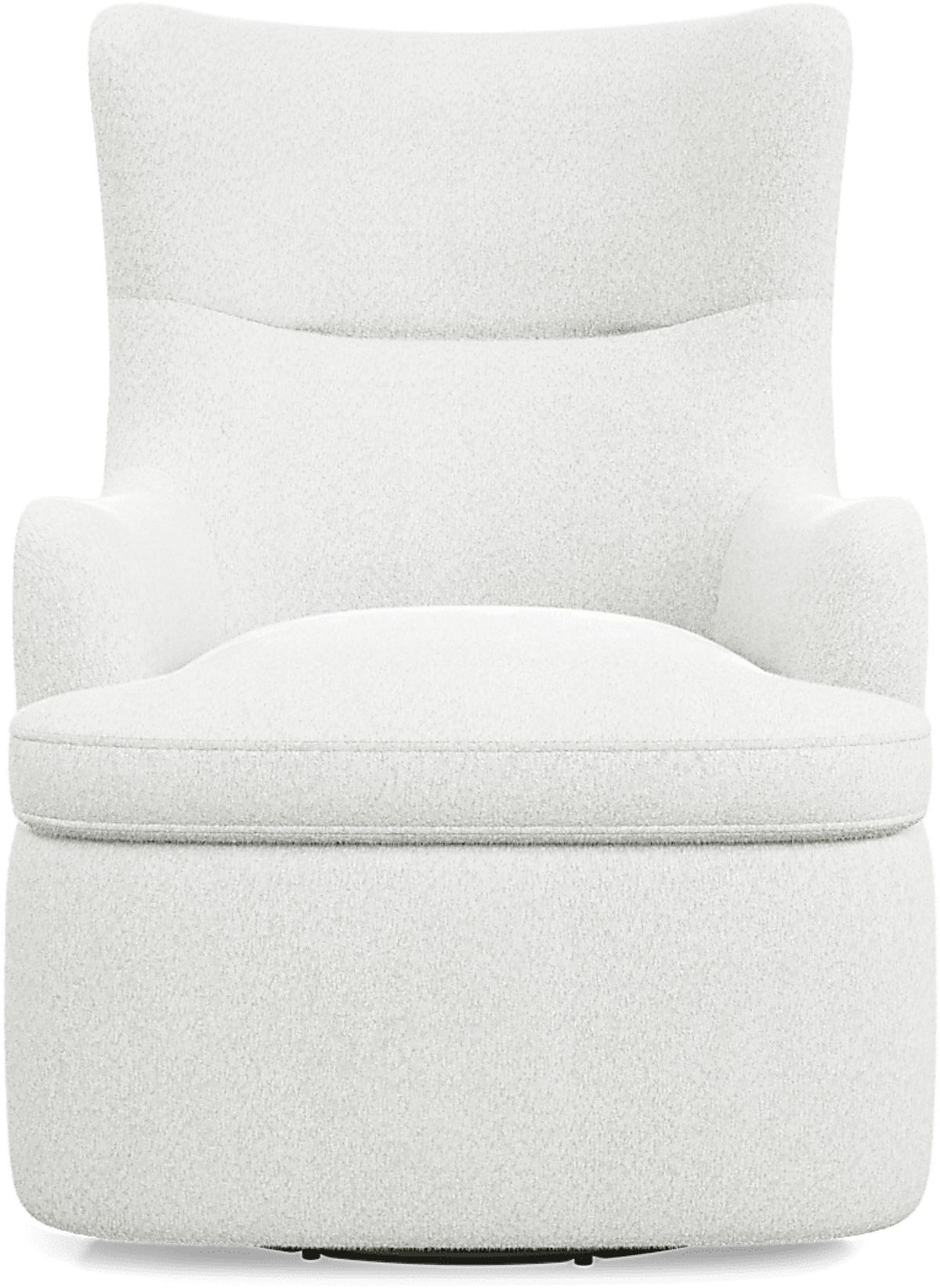 Colburn White Boucle Swivel Accent Chair | Rooms to Go