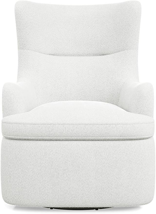 Colburn White Swivel Glider Accent Chair - Thumbnail - Image 2