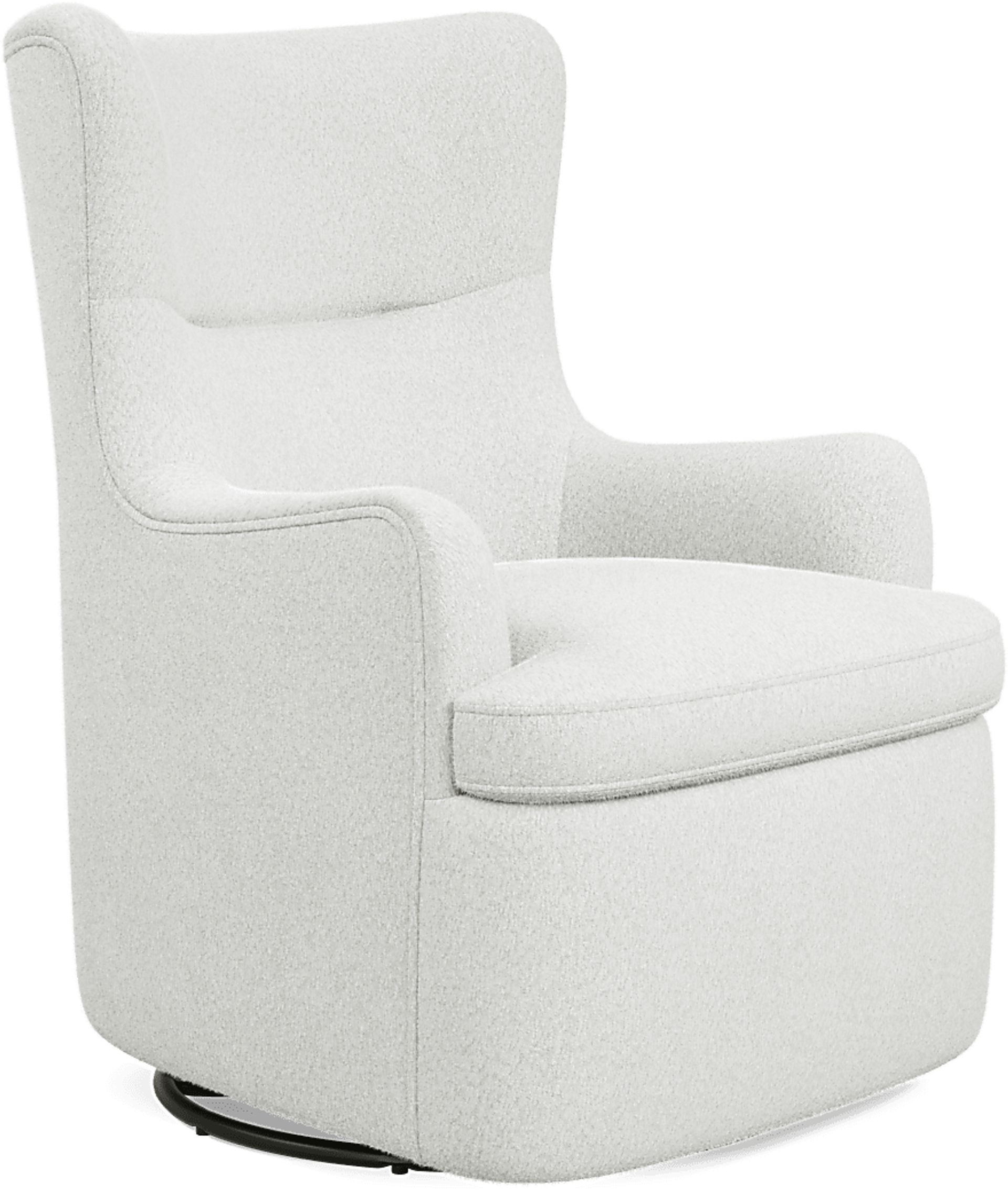 Colburn White Swivel Glider Accent Chair - Image 1
