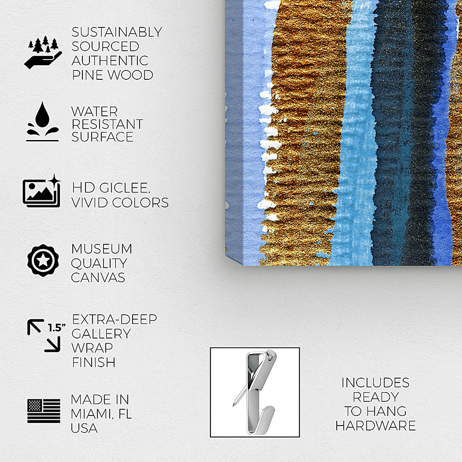 Cold Surface Blue Artwork - Image 3