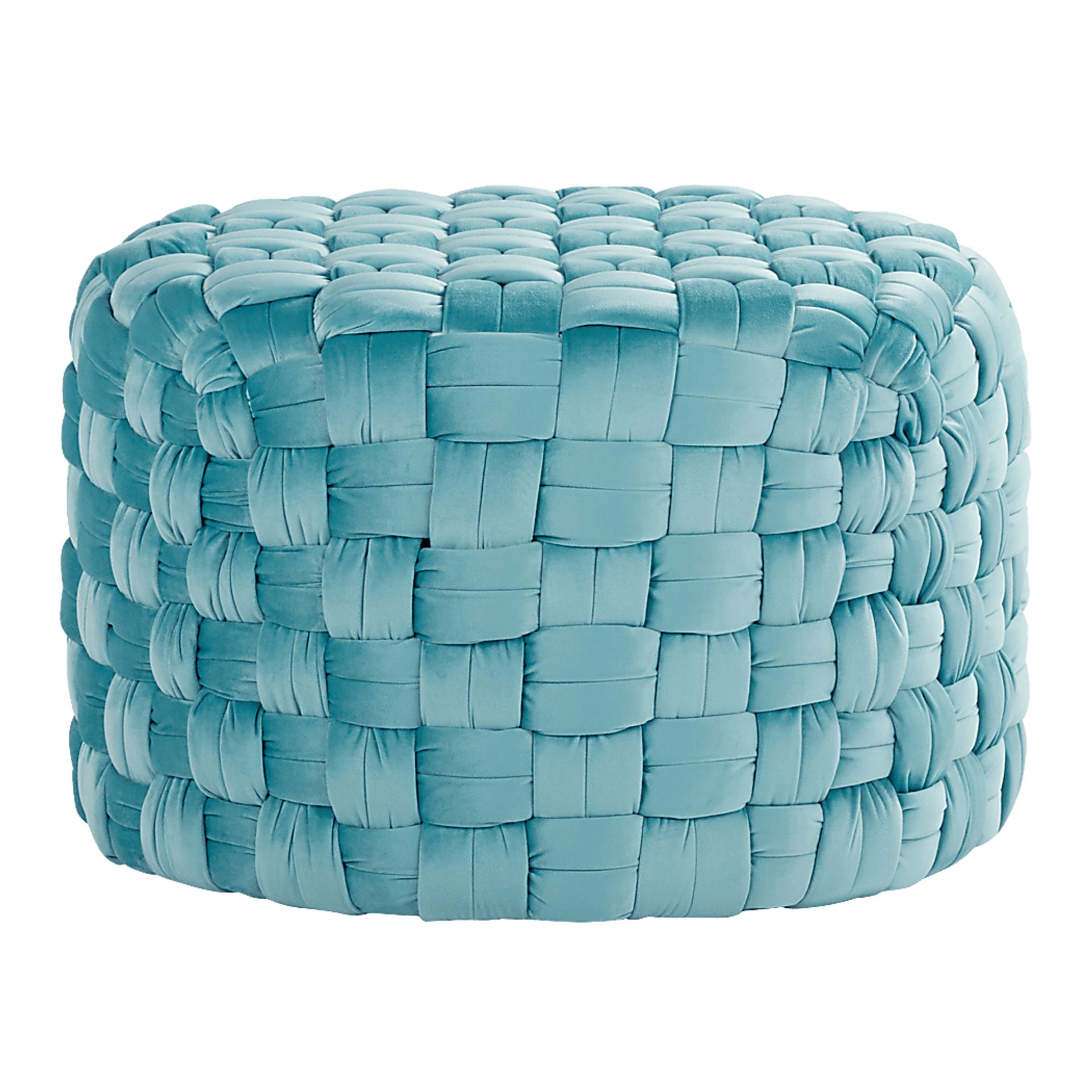 Colearine Blue Ottoman - Image 1