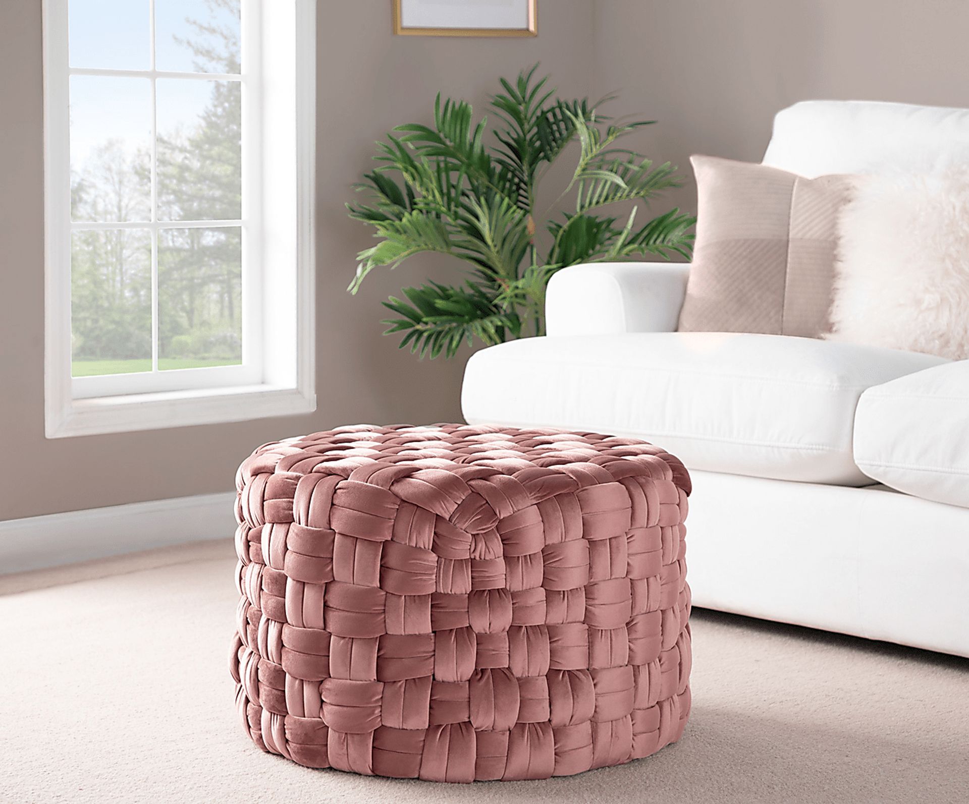 Colearine Blush Ottoman - Image 2