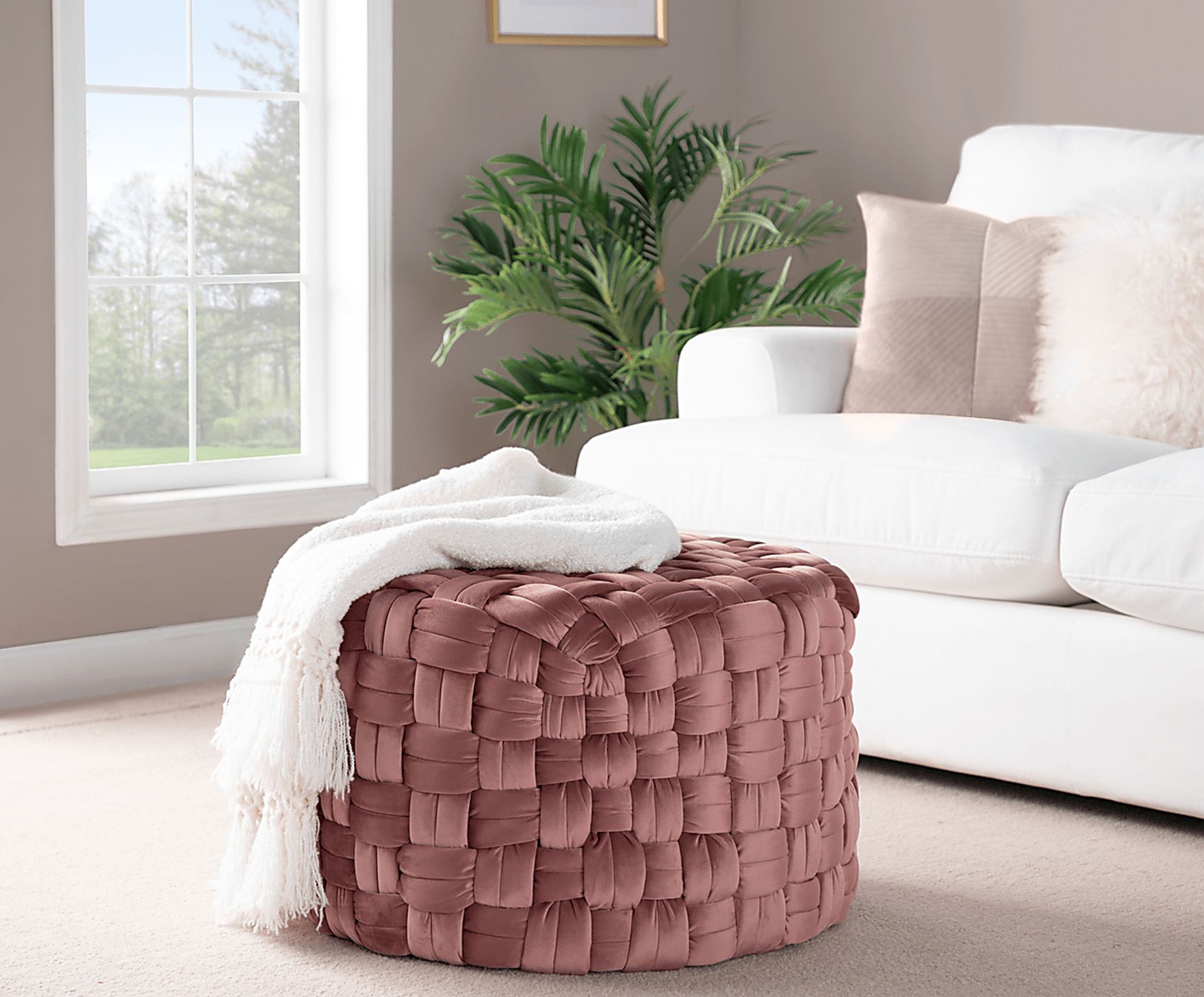 Colearine Blush Ottoman - Image 3