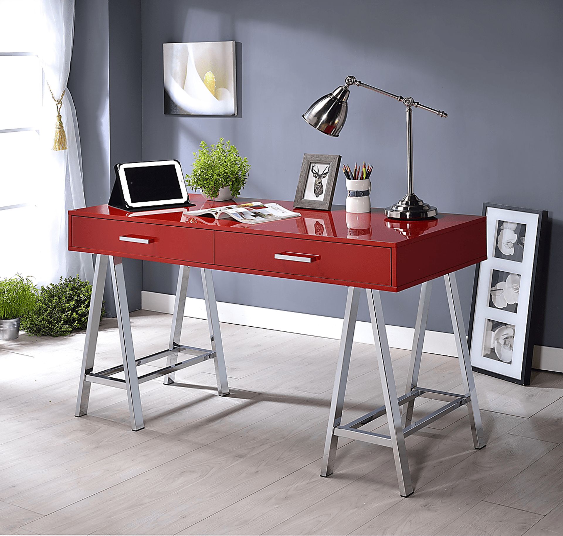Coleen Red Desk - Image 3