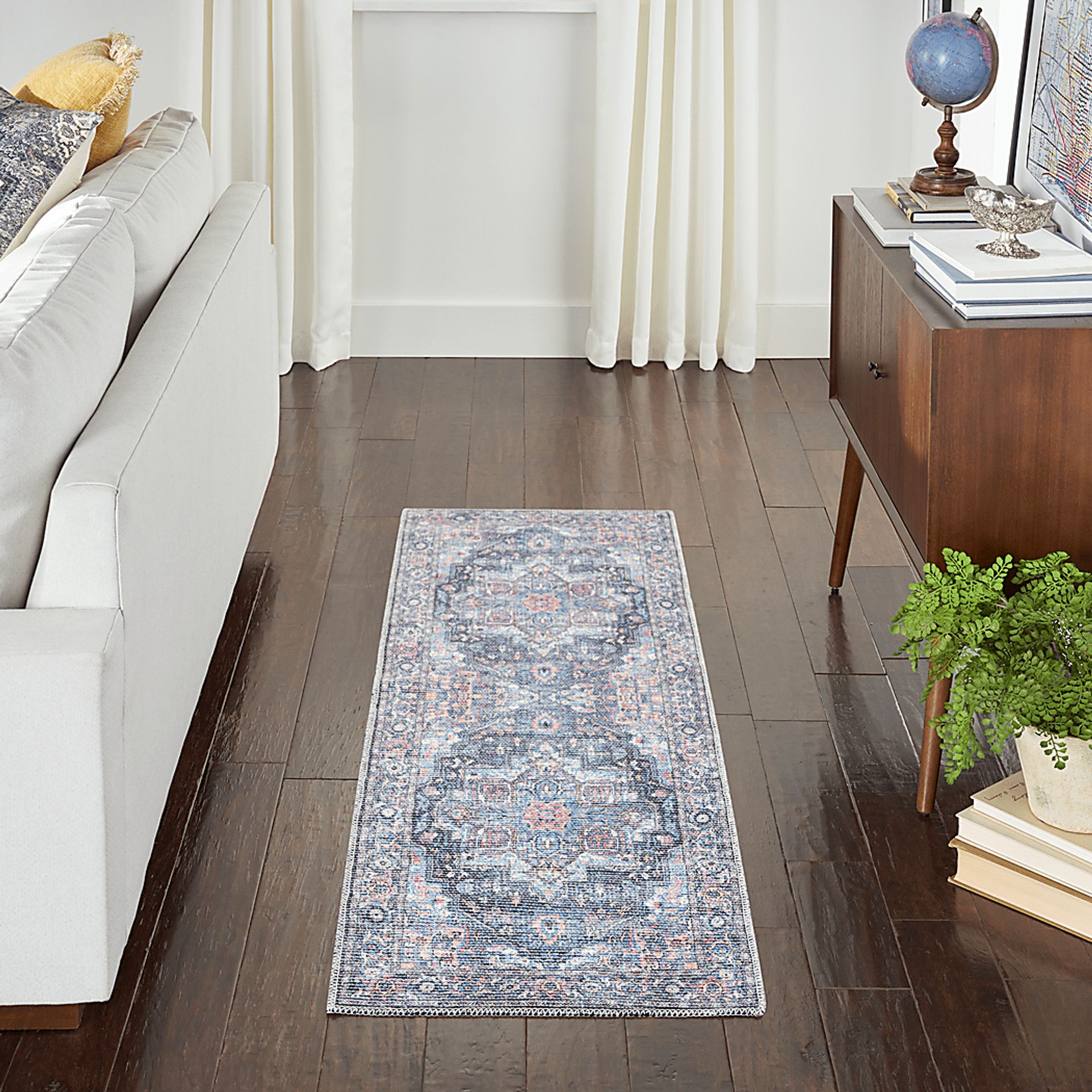 Coleena Light Blue 2' x 6' Runner Rug - Image 2