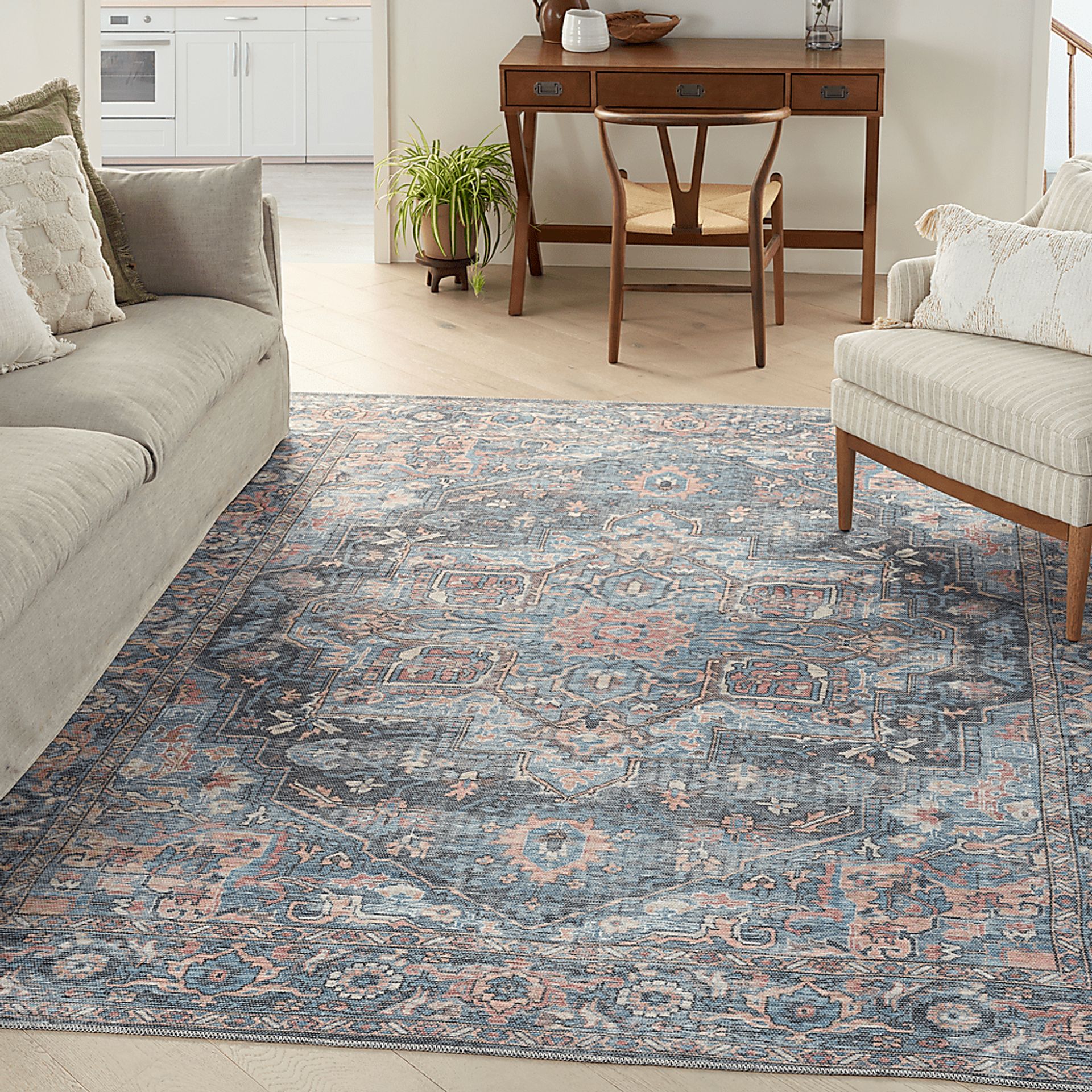 Coleena Light Blue 4' x 6' Rug - Image 2
