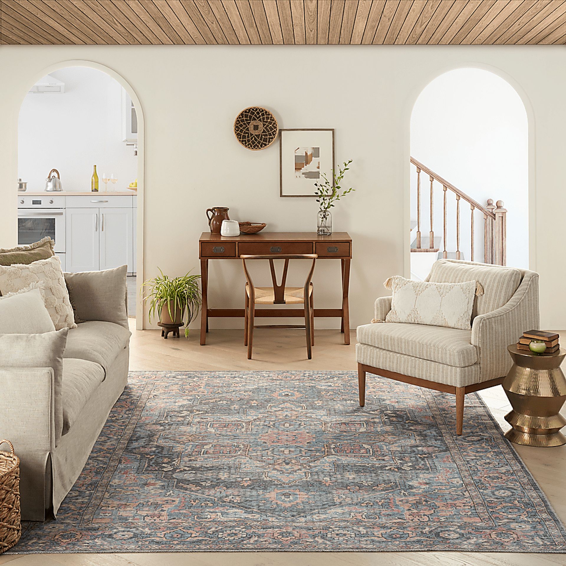Coleena Light Blue 4' x 6' Rug - Image 3