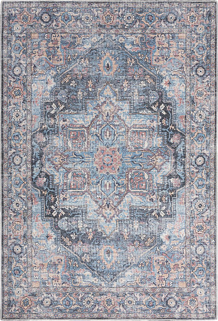 Coleena Light Blue 5'3 x 7'3 Rug