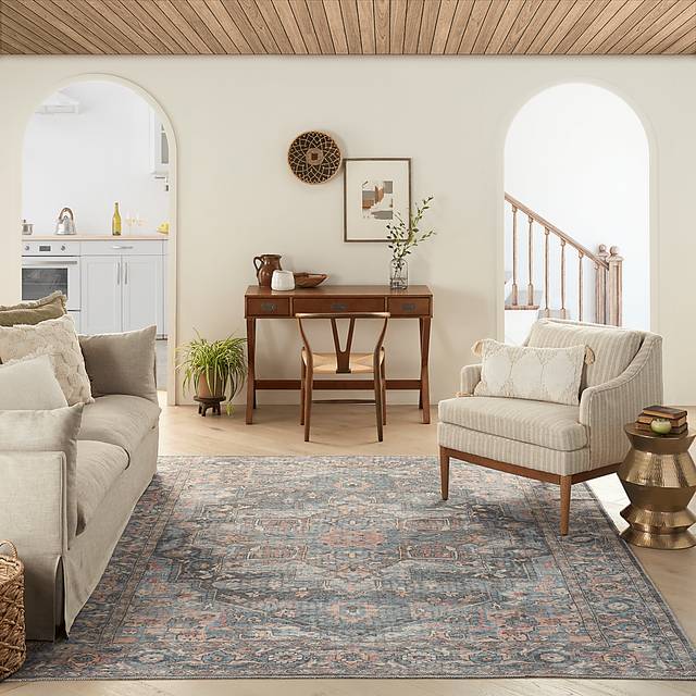 Coleena Light Blue 9'2 x 12'  Rug - Thumbnail - Image 3
