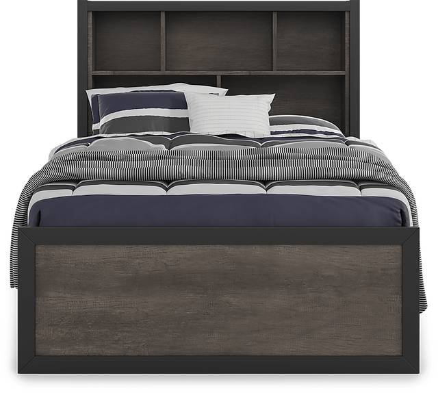 Kids Colefax Avenue Gray 3 Pc Full Bookcase Bed - Thumbnail - Image 3