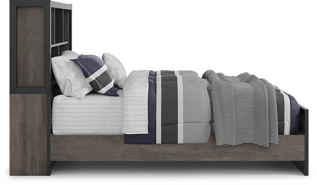 Kids Colefax Avenue Gray 3 Pc Full Bookcase Bed - Thumbnail - Image 4