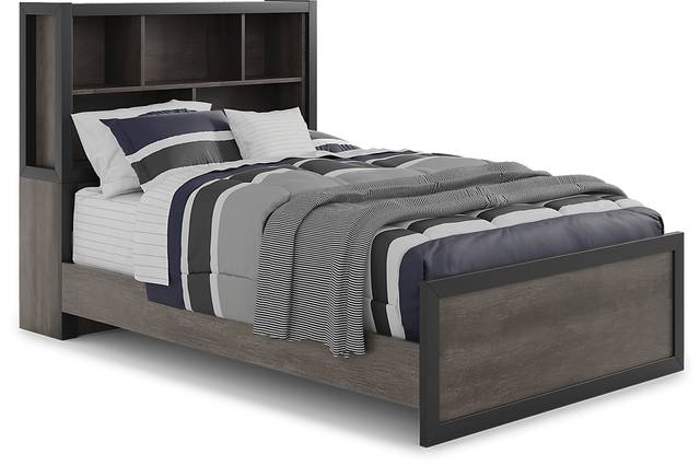 Kids Colefax Avenue Gray 3 Pc Full Bookcase Bed - Thumbnail - Image 1