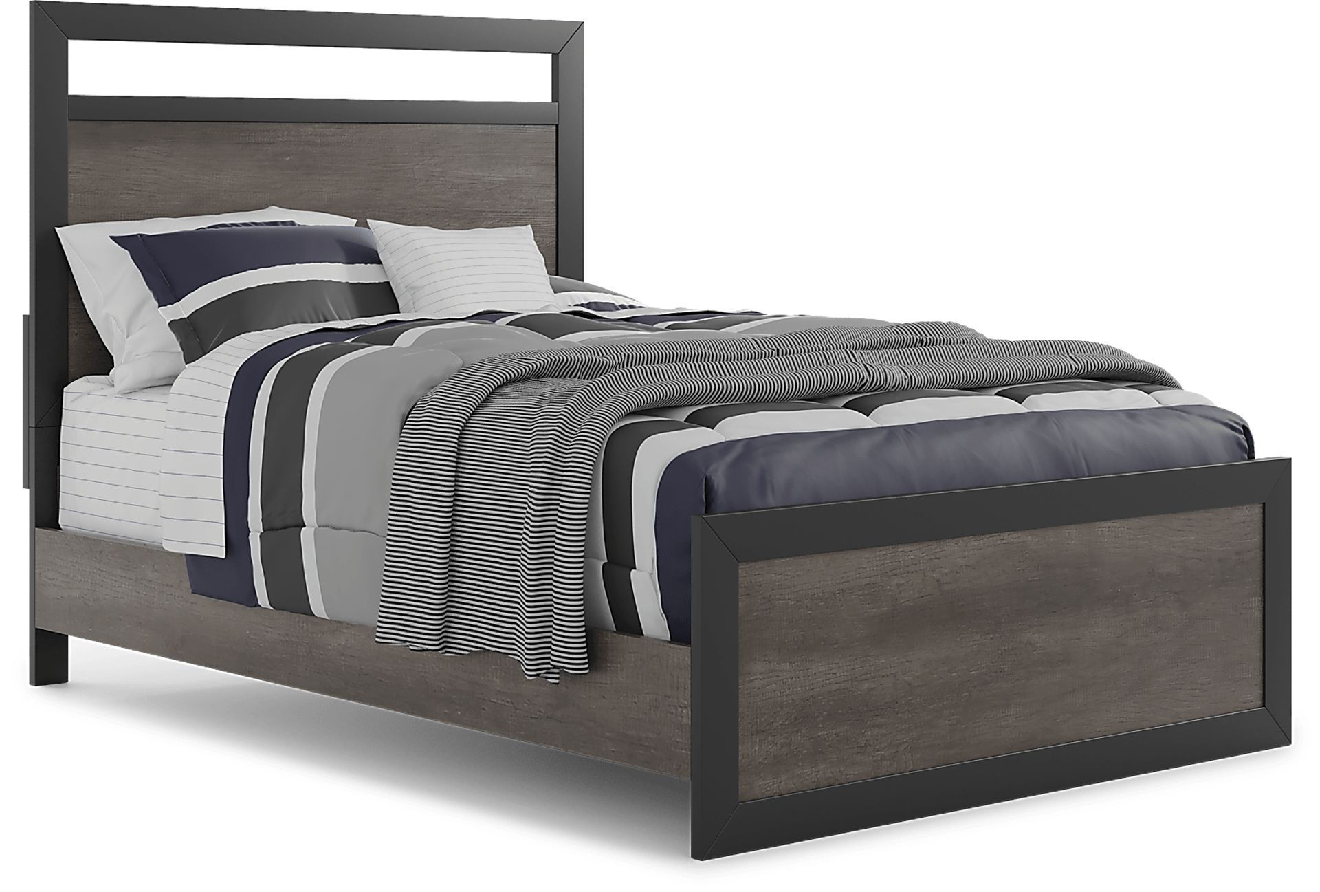 Kids Colefax Avenue Gray 3 Pc Full Panel Bed - Image 1